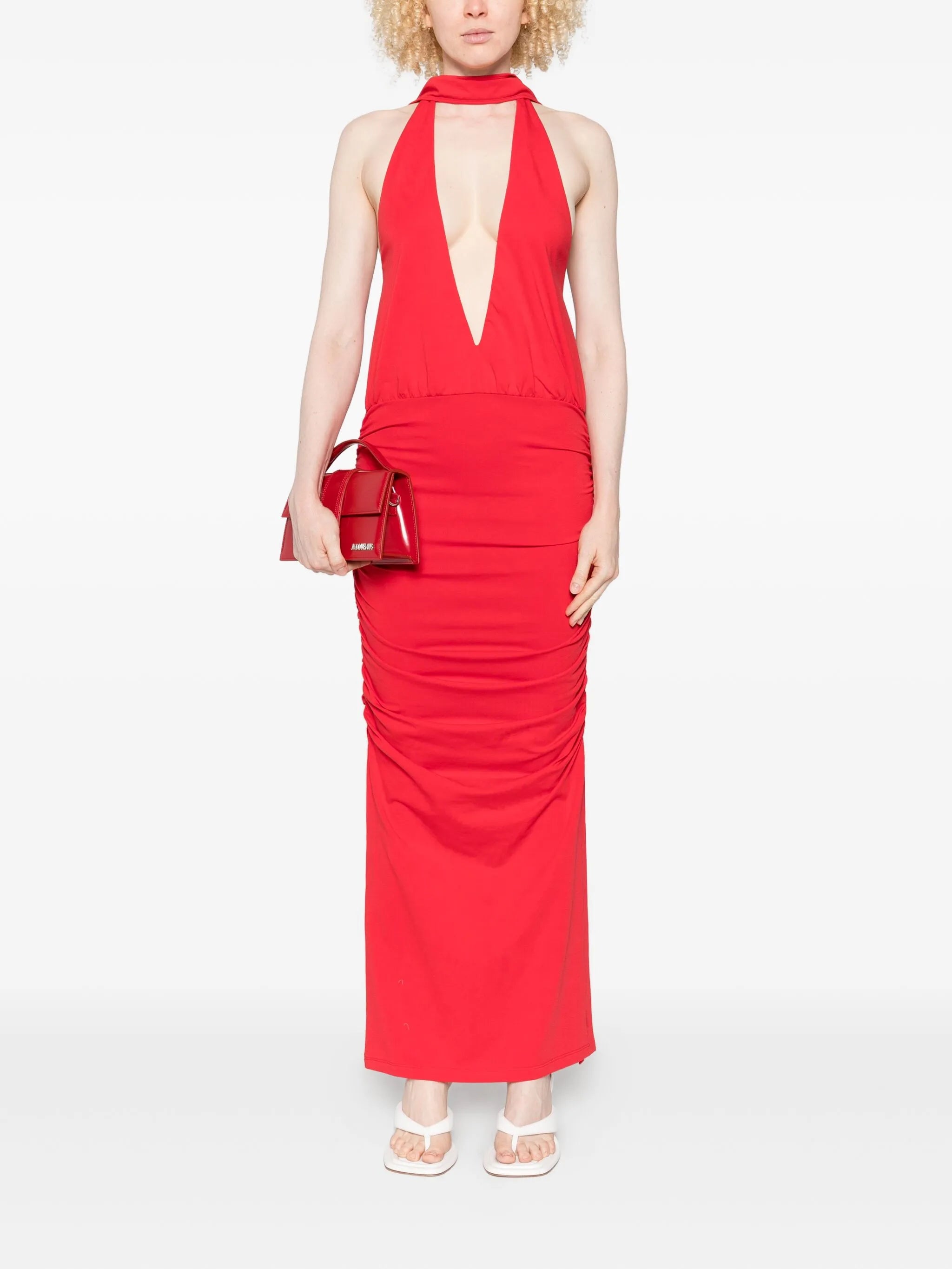 v-neck maxi dress