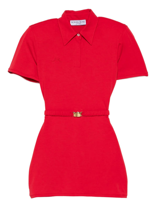 short-sleeve mini polo dress