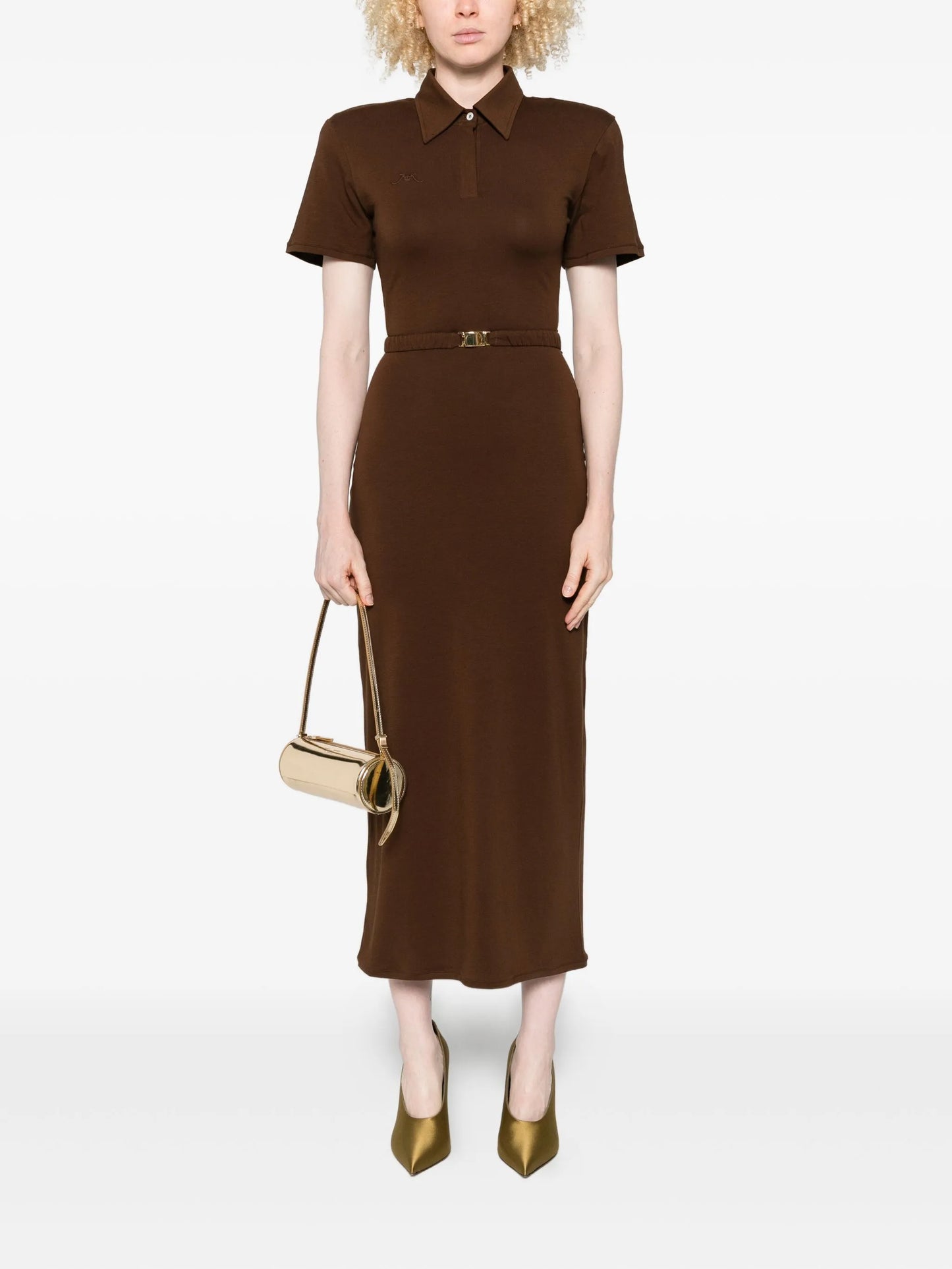 short sleeve midi dress