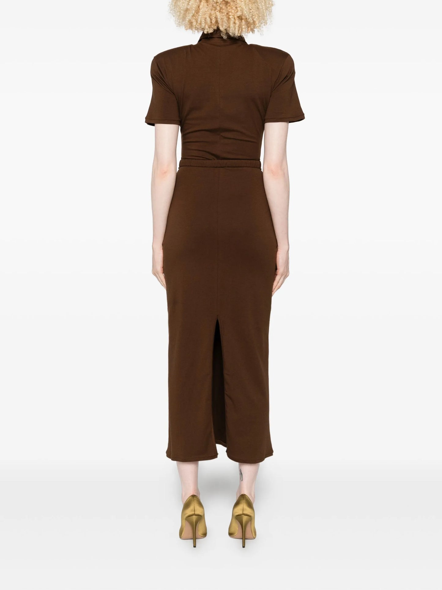 short sleeve midi dress
