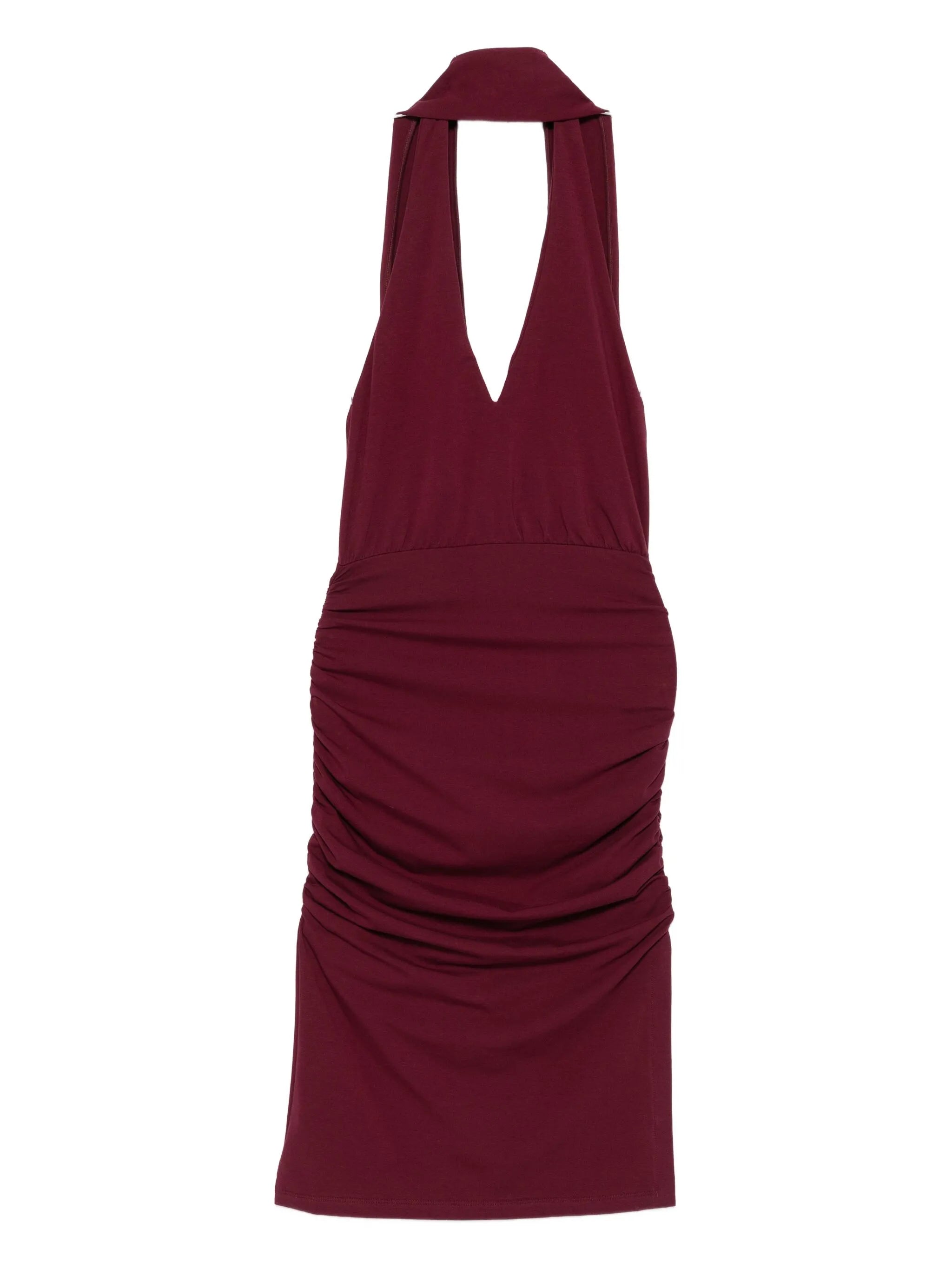 V-neck draped mini dress