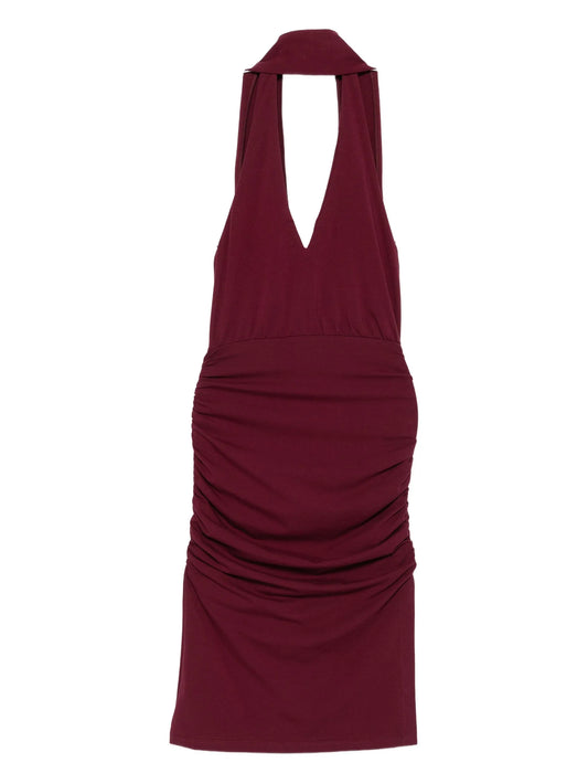 V-neck draped mini dress