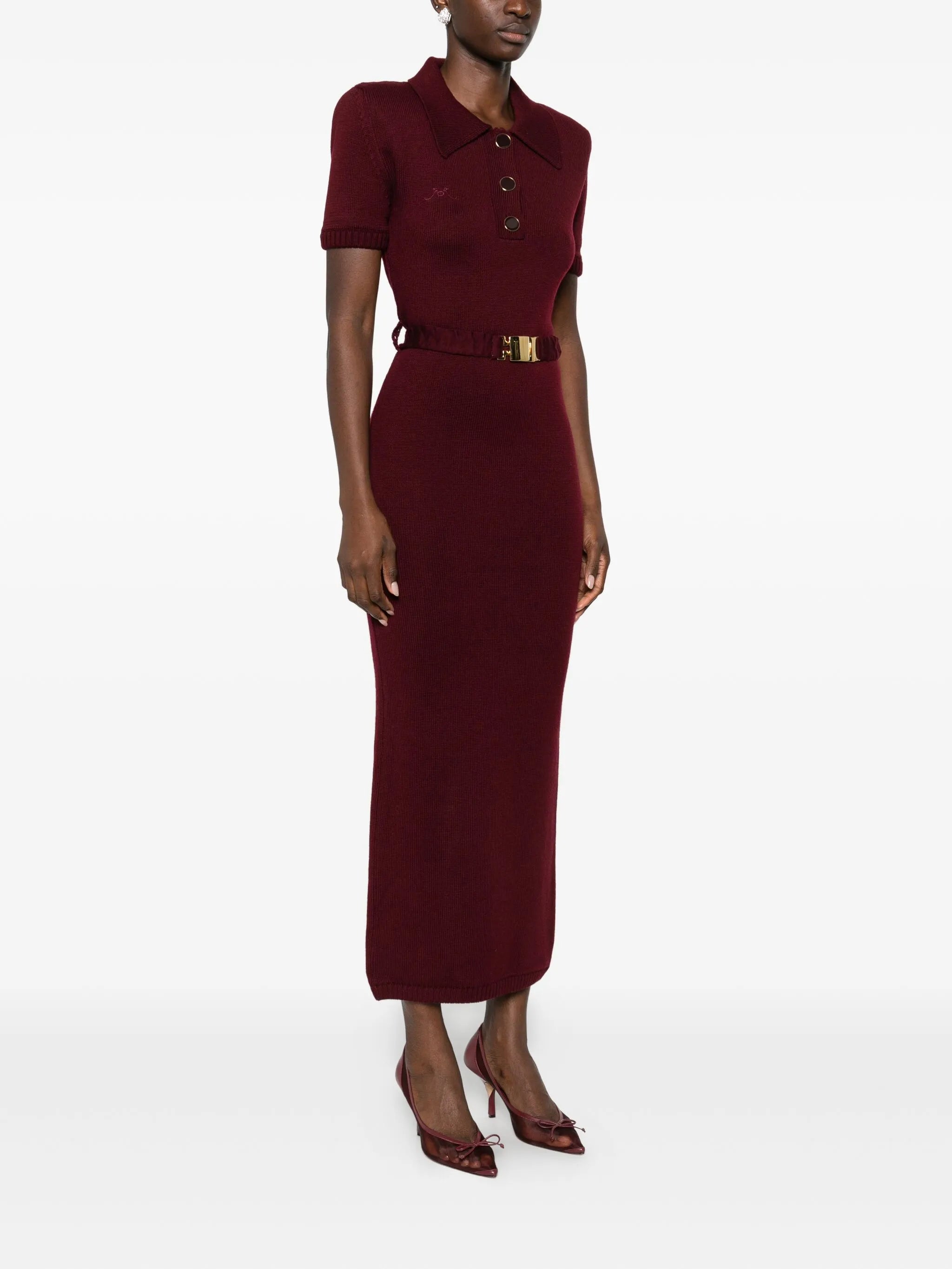 short sleeve midi dress