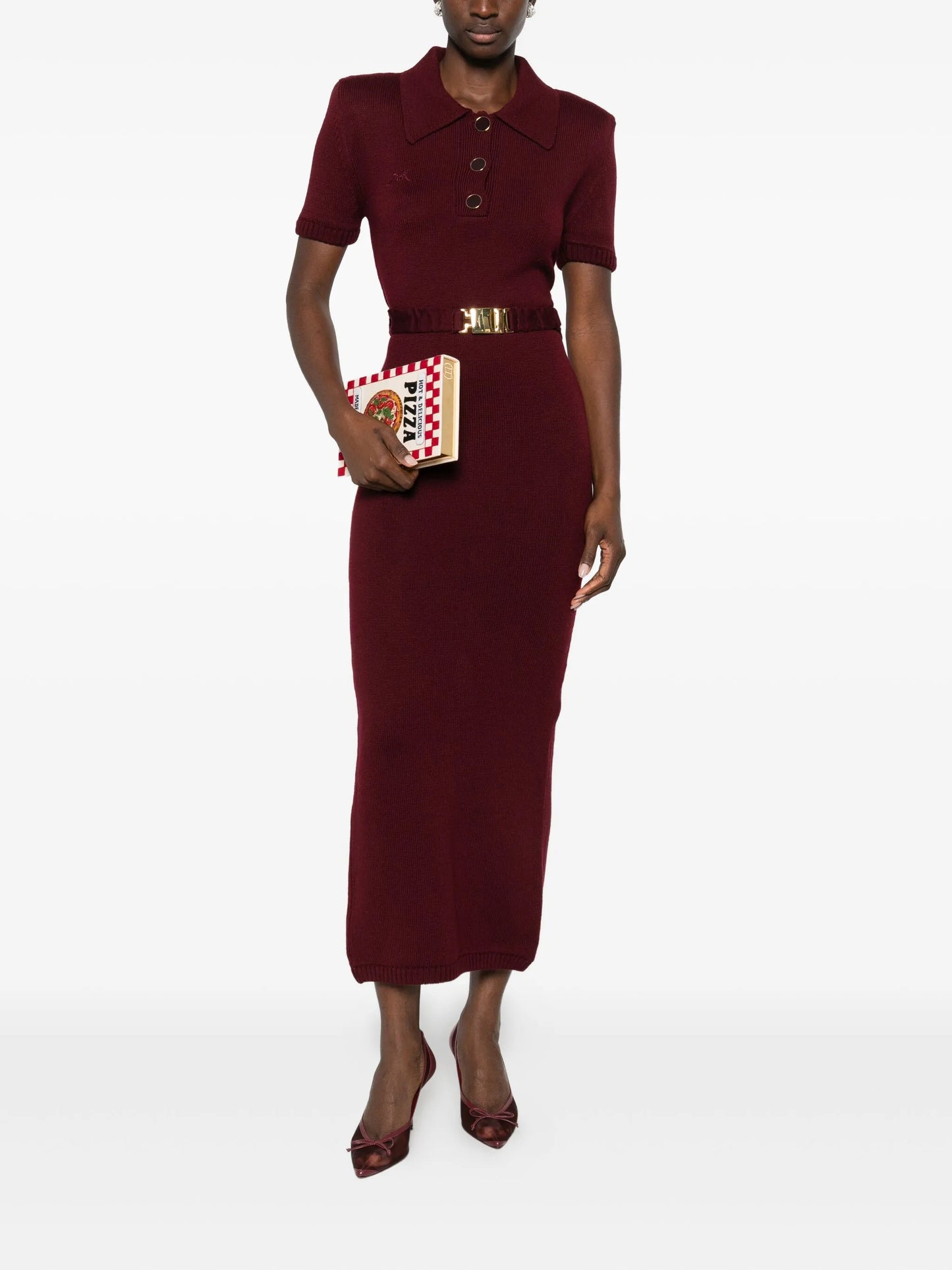 short sleeve midi dress