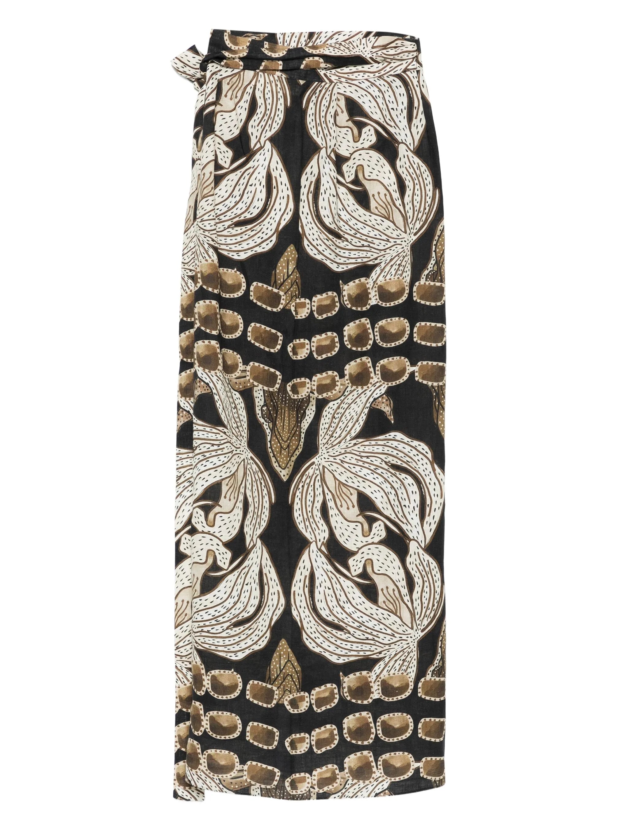 Eva midi wrap skirt