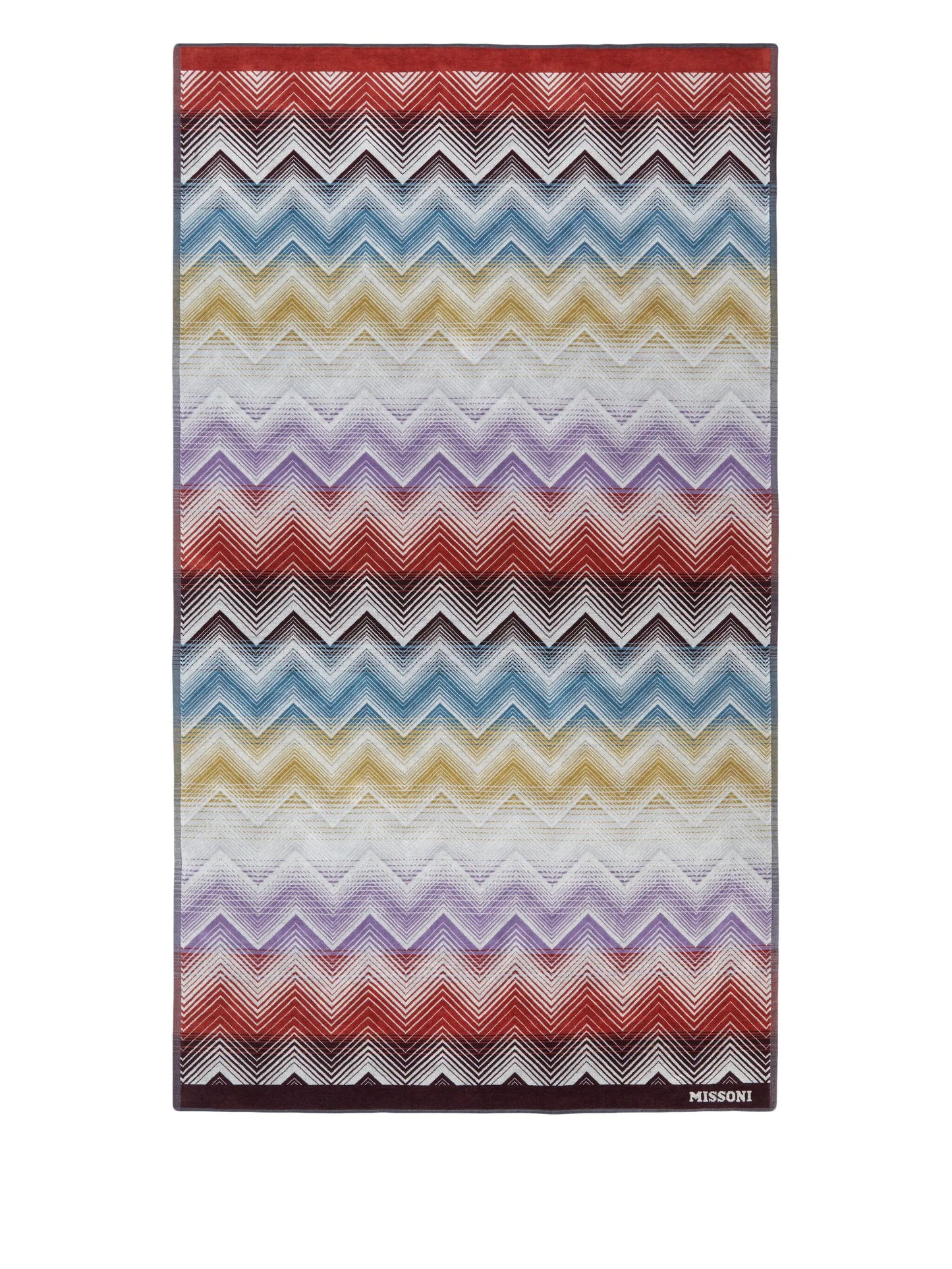 Marea beach towel in 100% cotton 180x100 cm with zig zag pattern