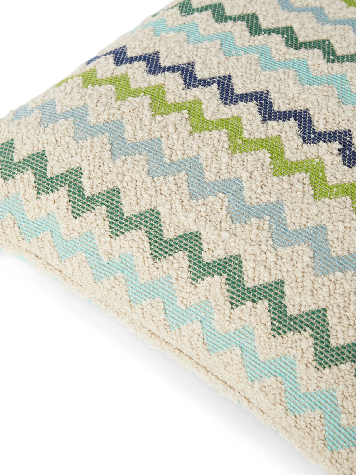 Capri Outdoor cushion (40cm x 40cm) with zig zag pattern