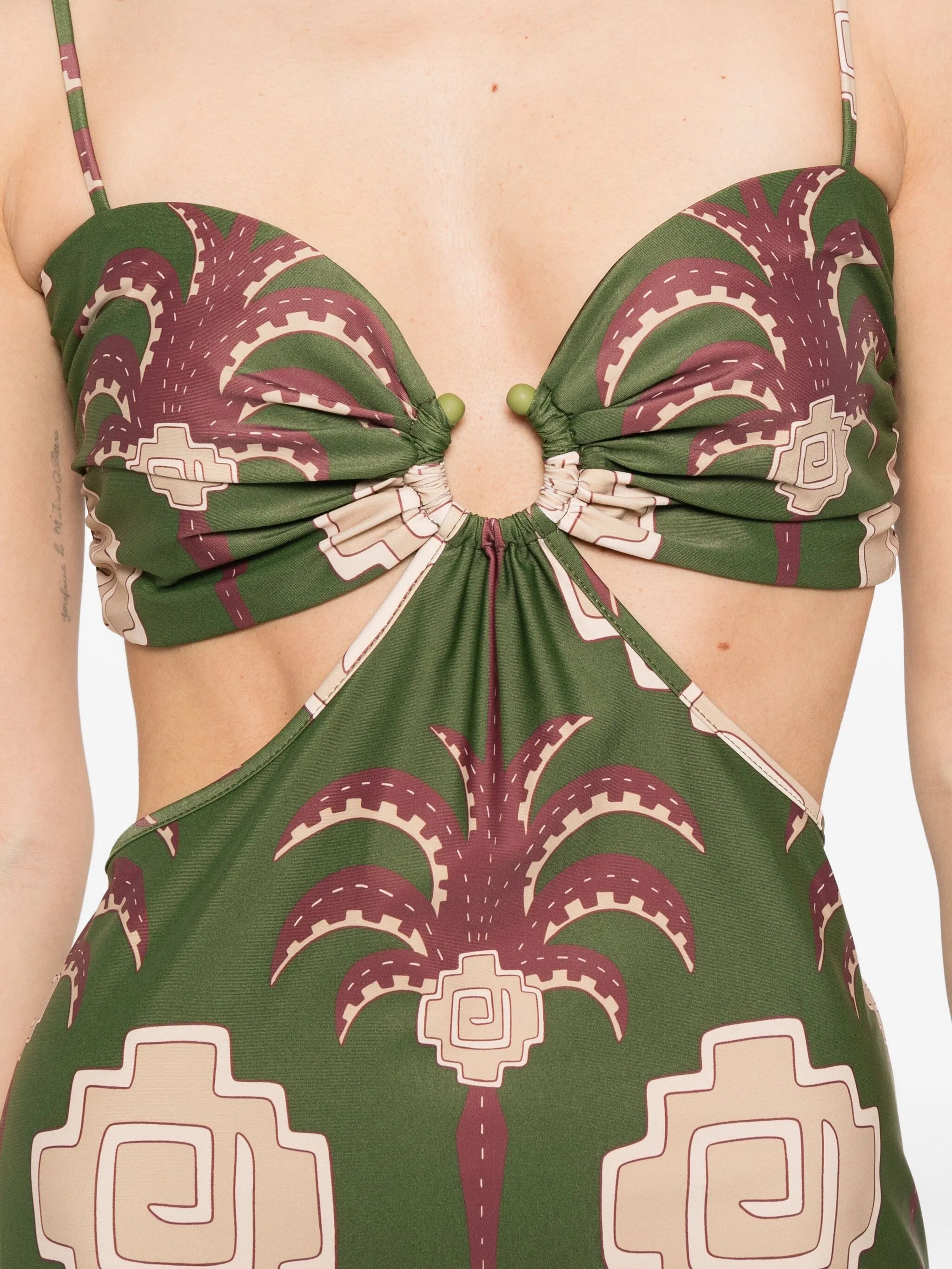 Jungle Geometry midi dress