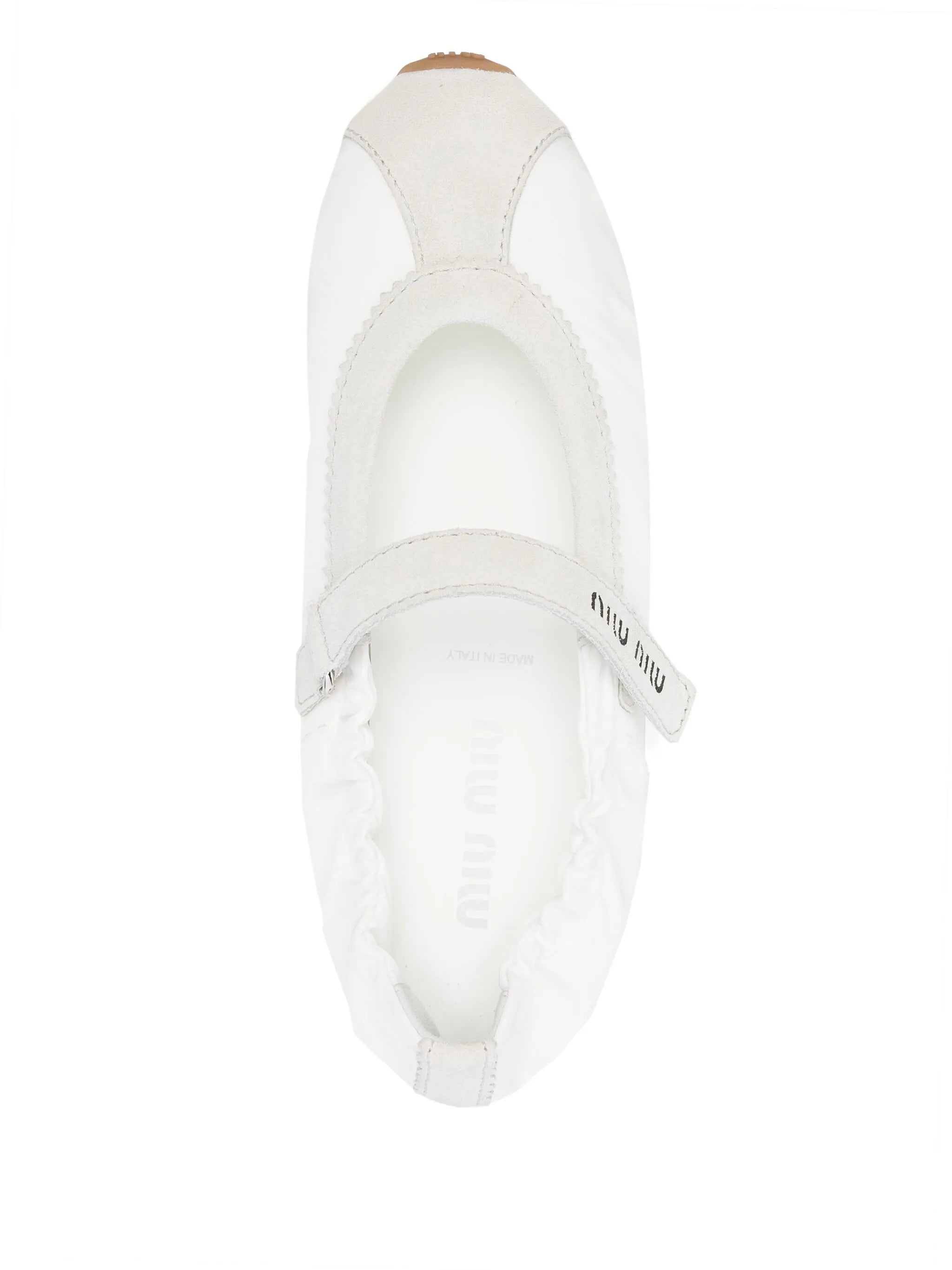 suede-panels ballet flats