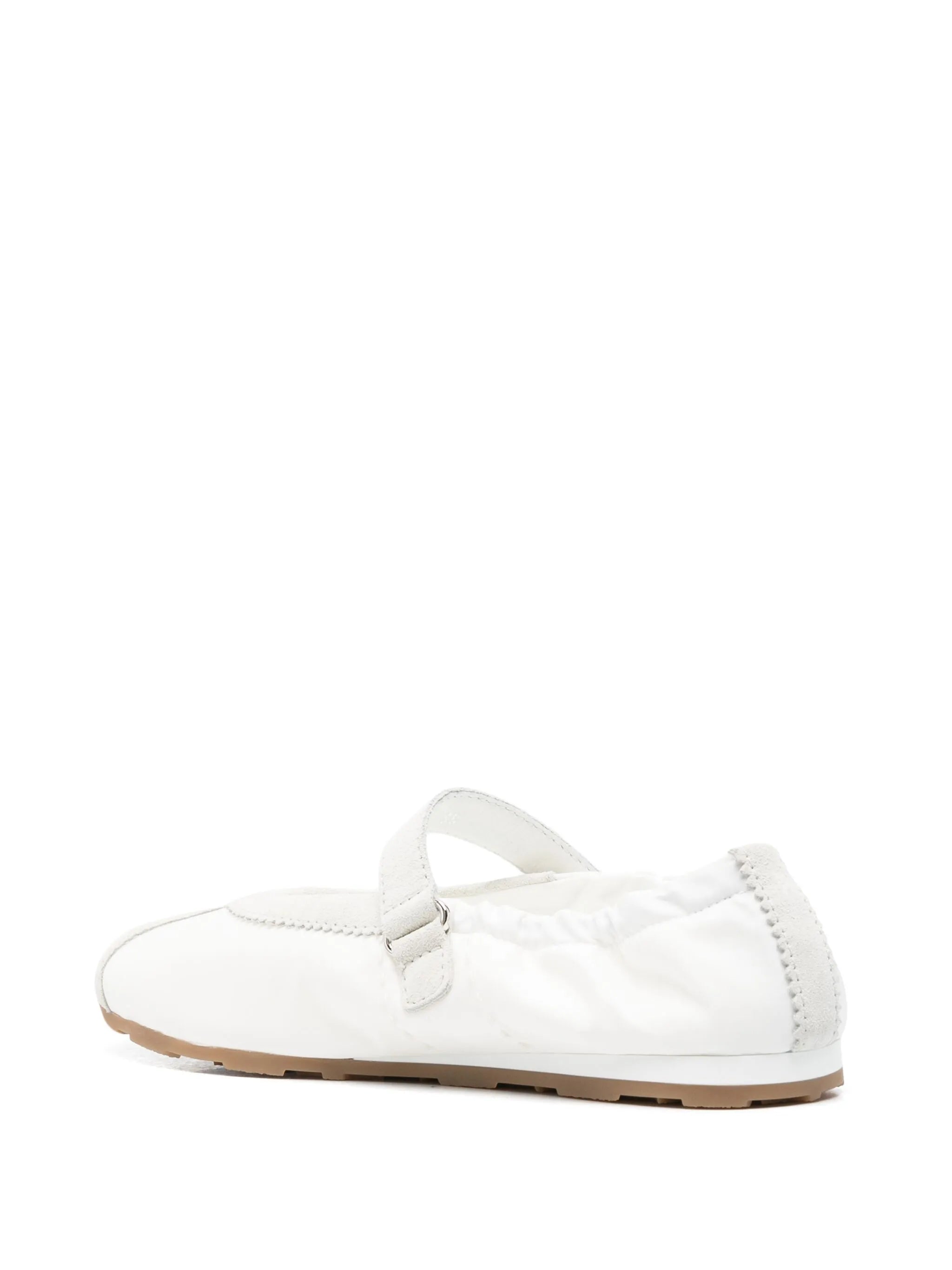 suede-panels ballet flats