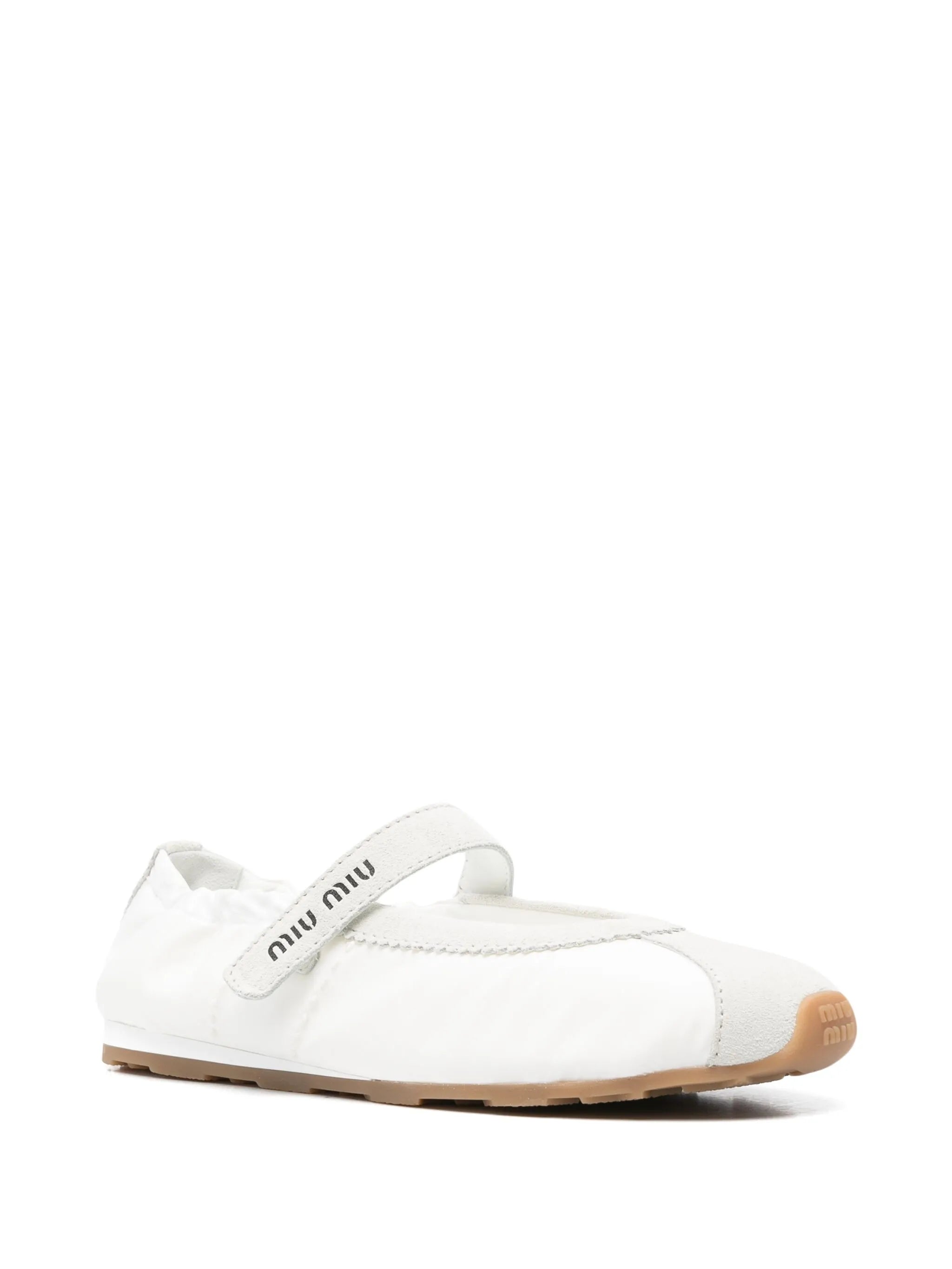 suede-panels ballet flats