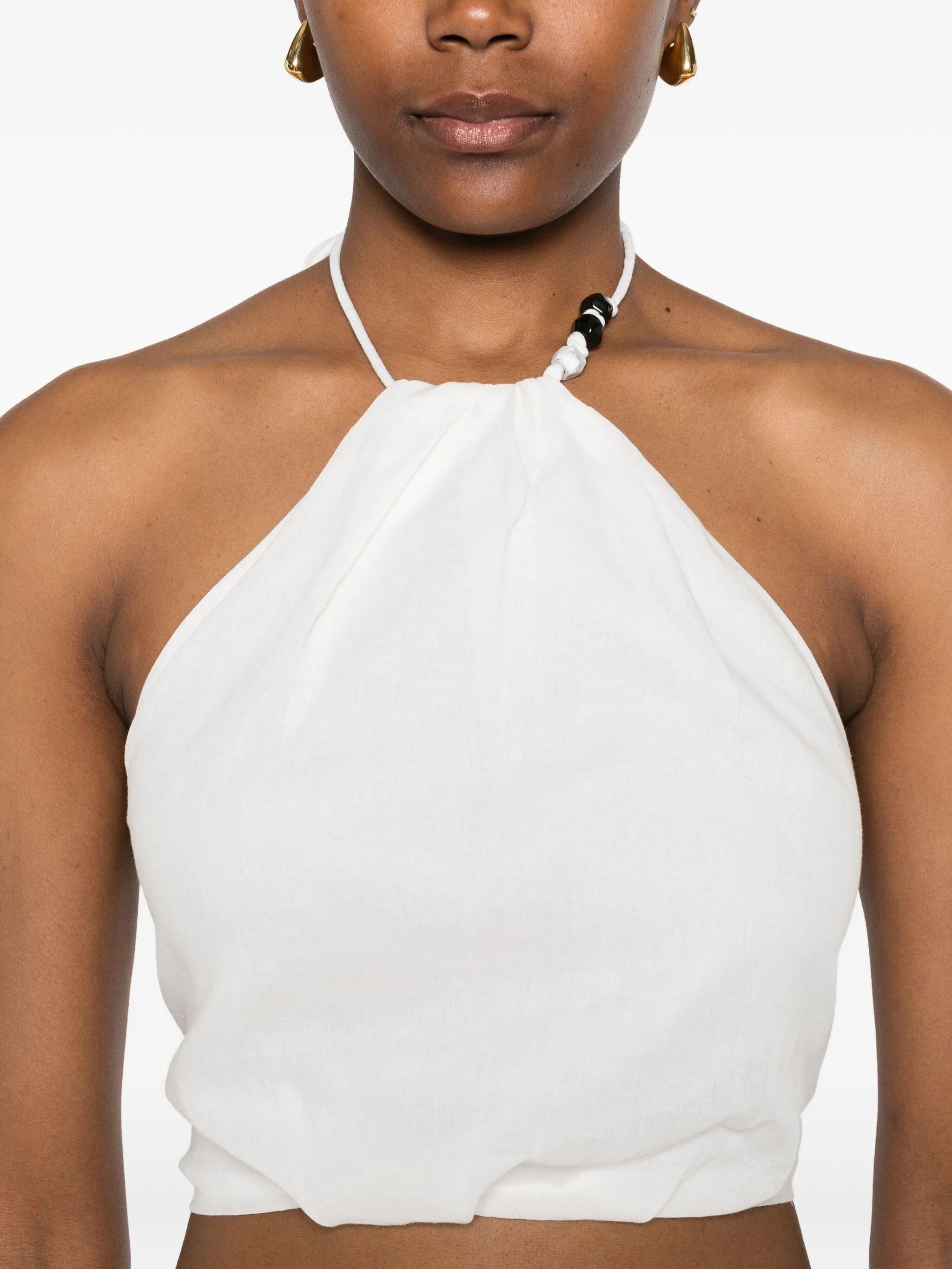 Azura halter-neck tie top