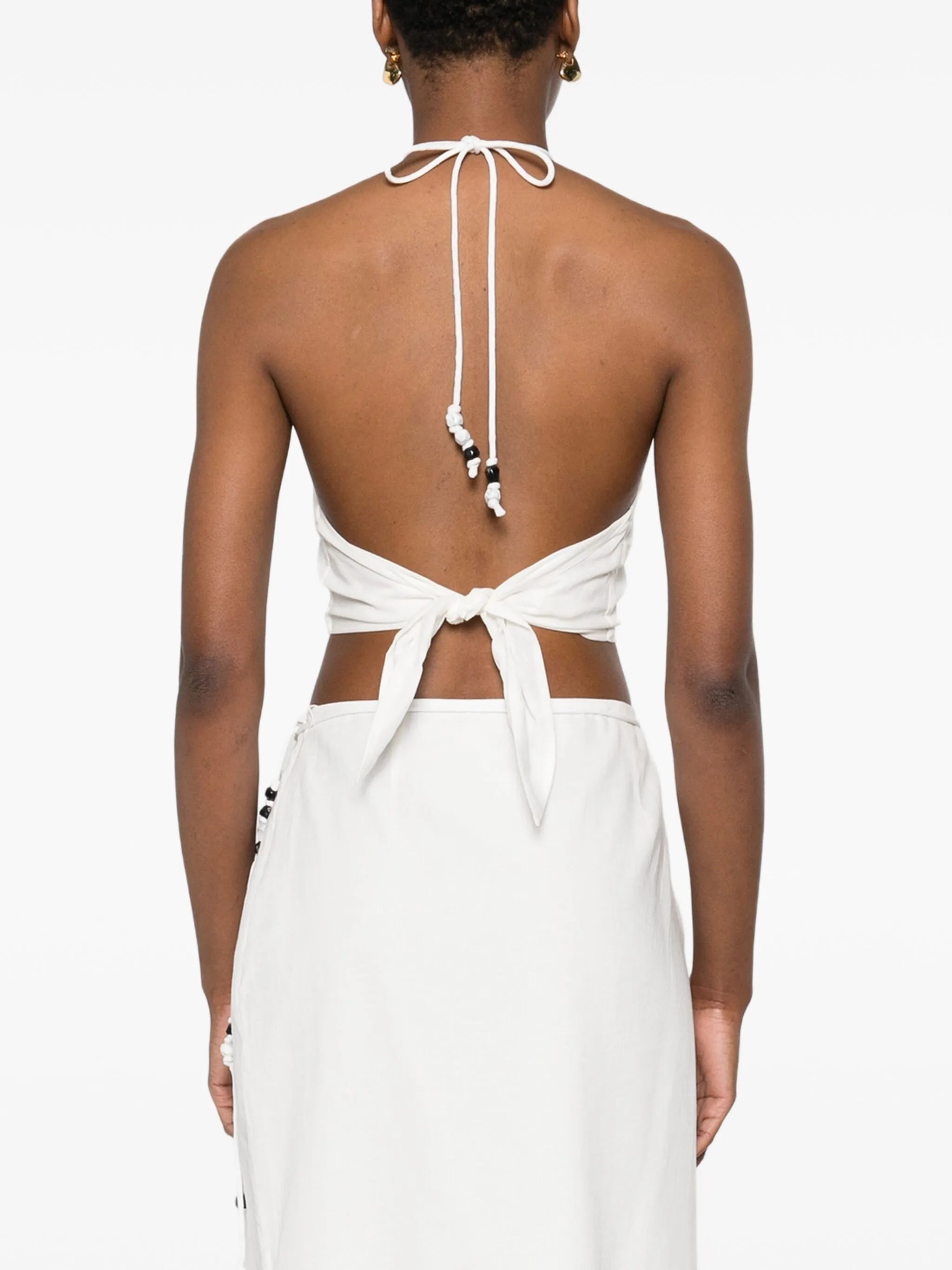 Azura halter-neck tie top