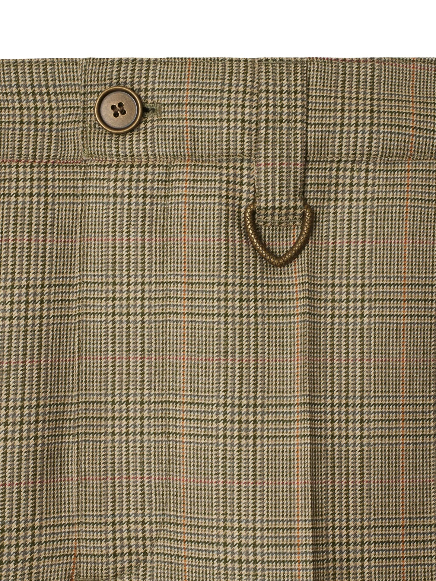 Check multi-pocket trousers