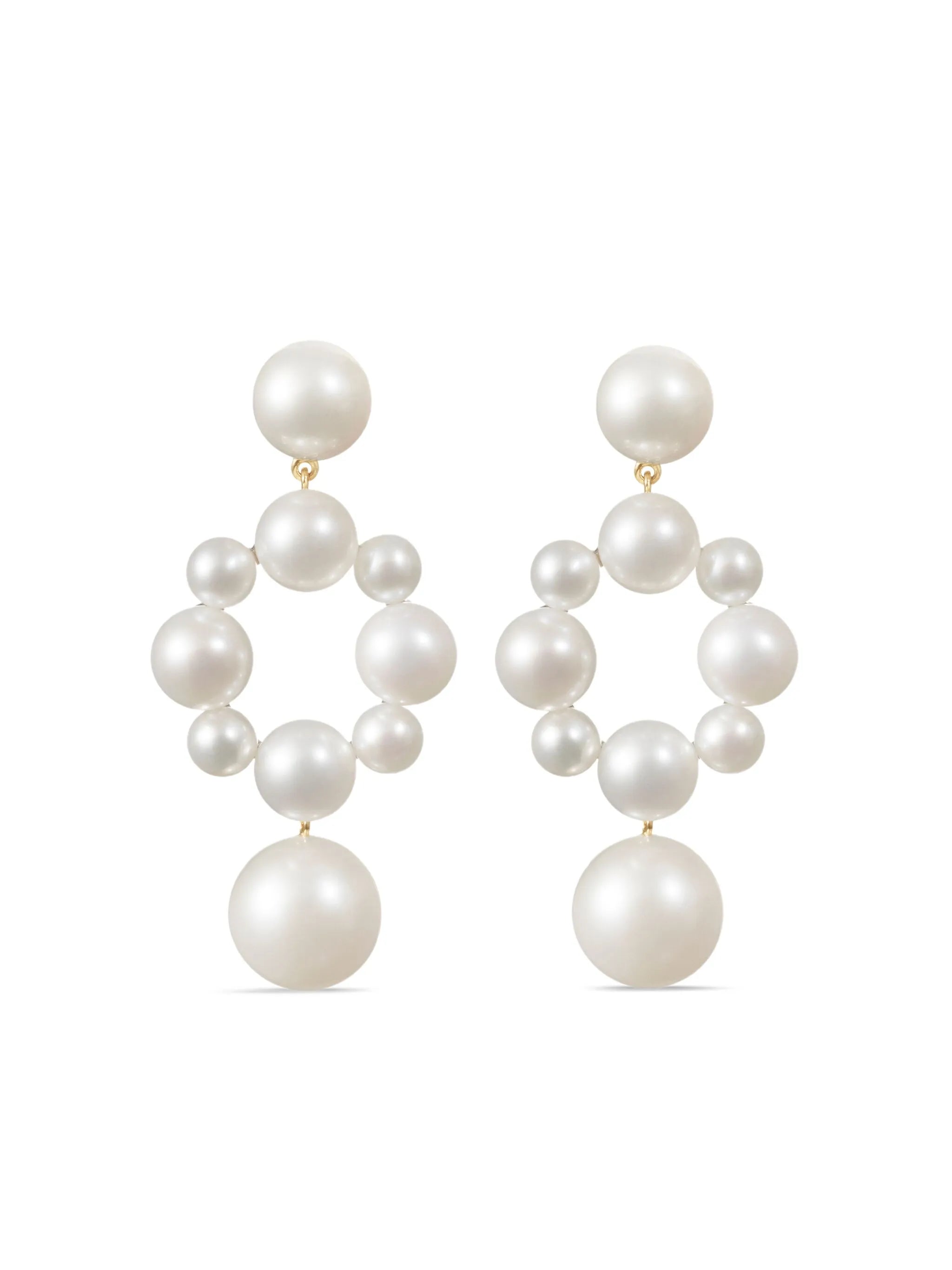 14kt yellow gold grande Nebula pearl earrings
