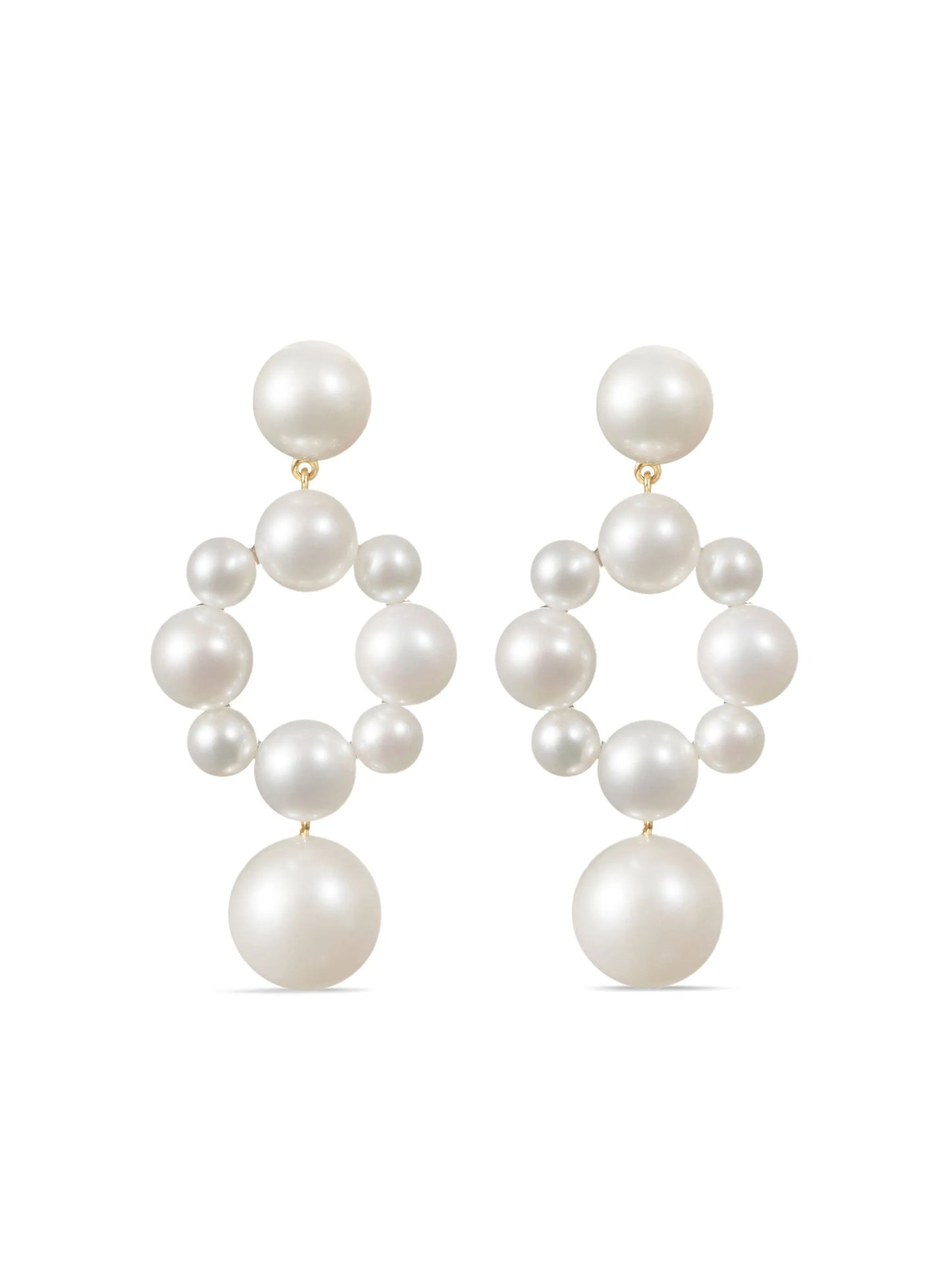 14kt yellow gold grande Nebula pearl earrings