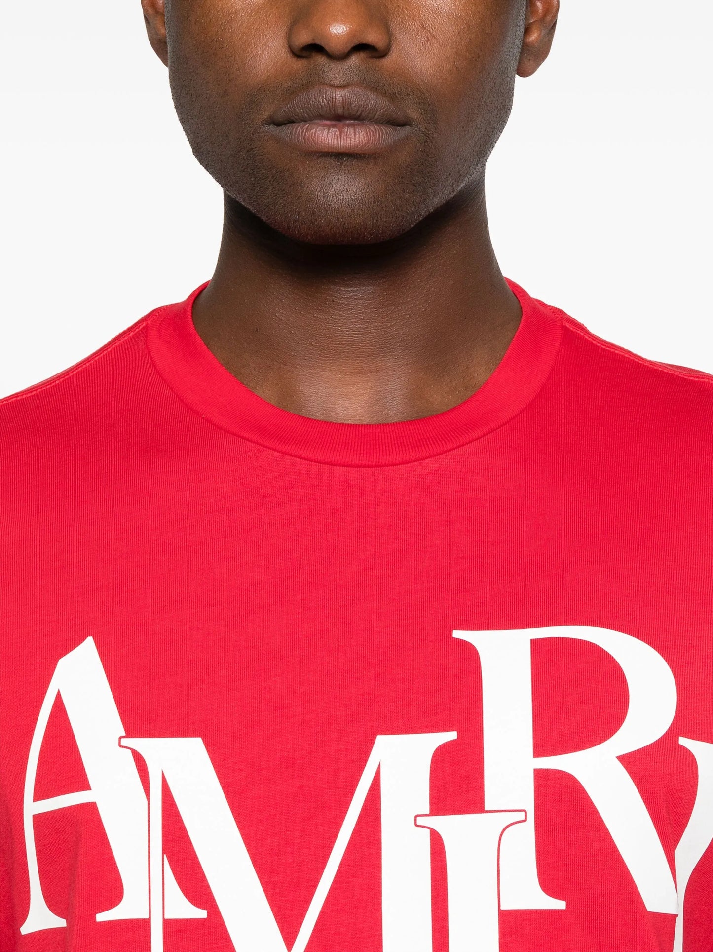 Staggered cotton T-shirt