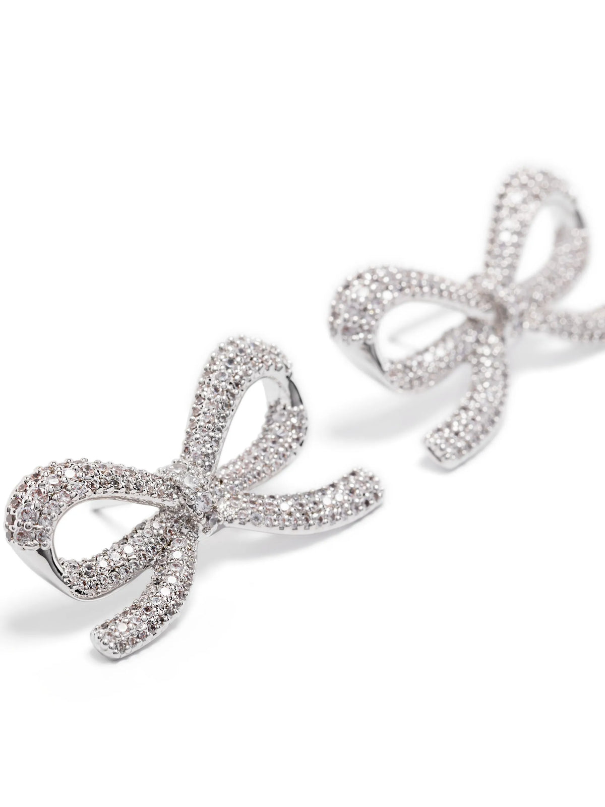 crystal bow earrings