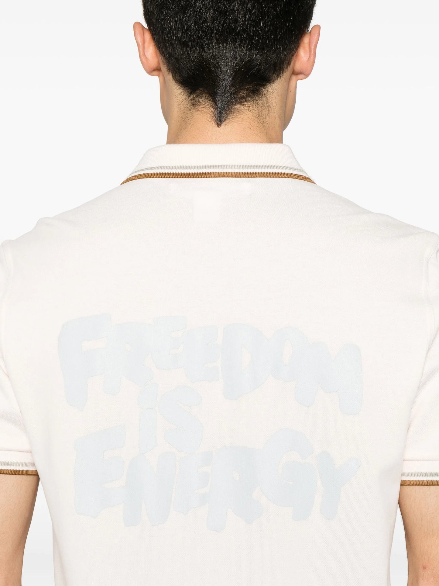 embroidered-motif polo shirt