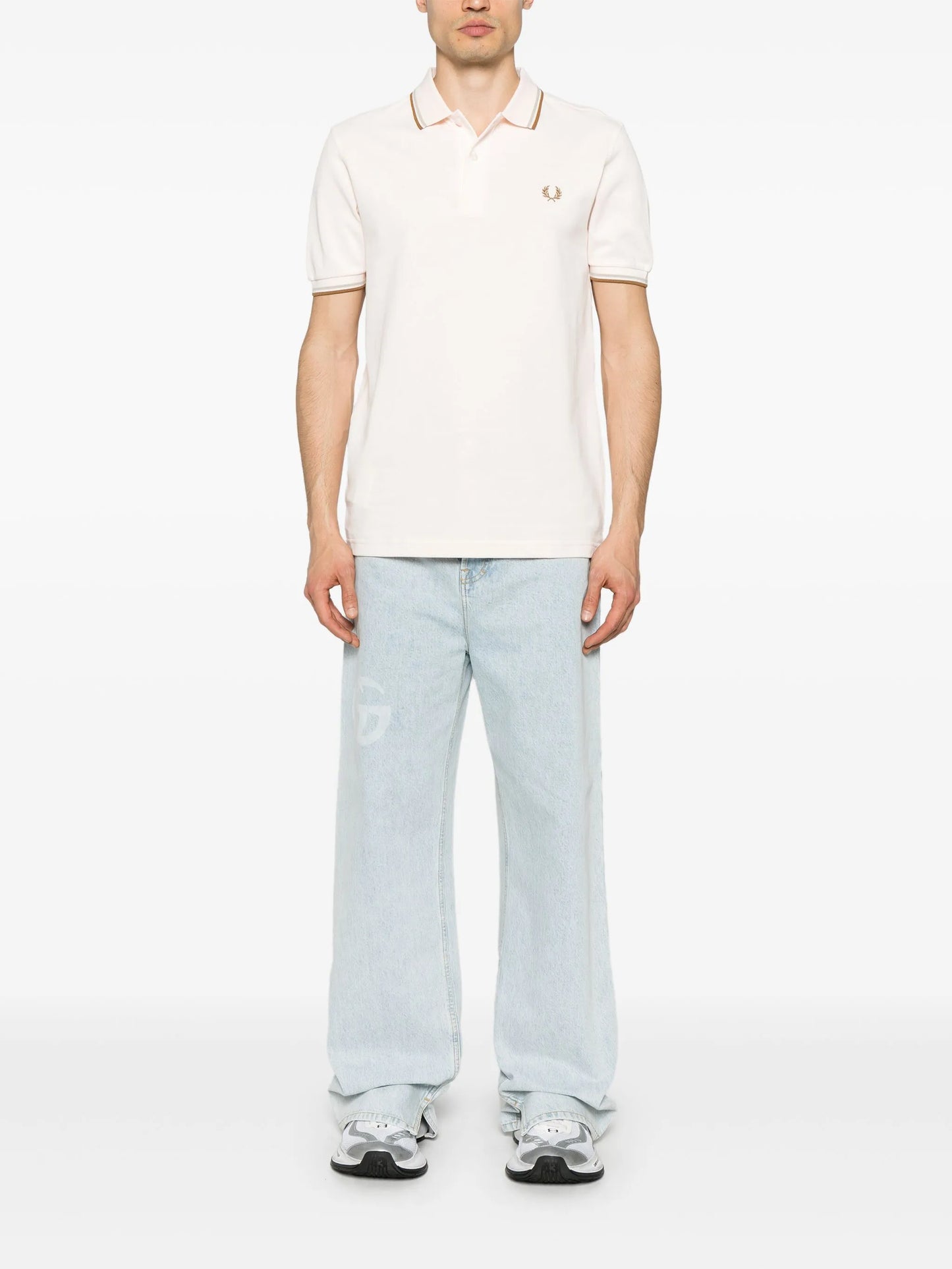 embroidered-motif polo shirt