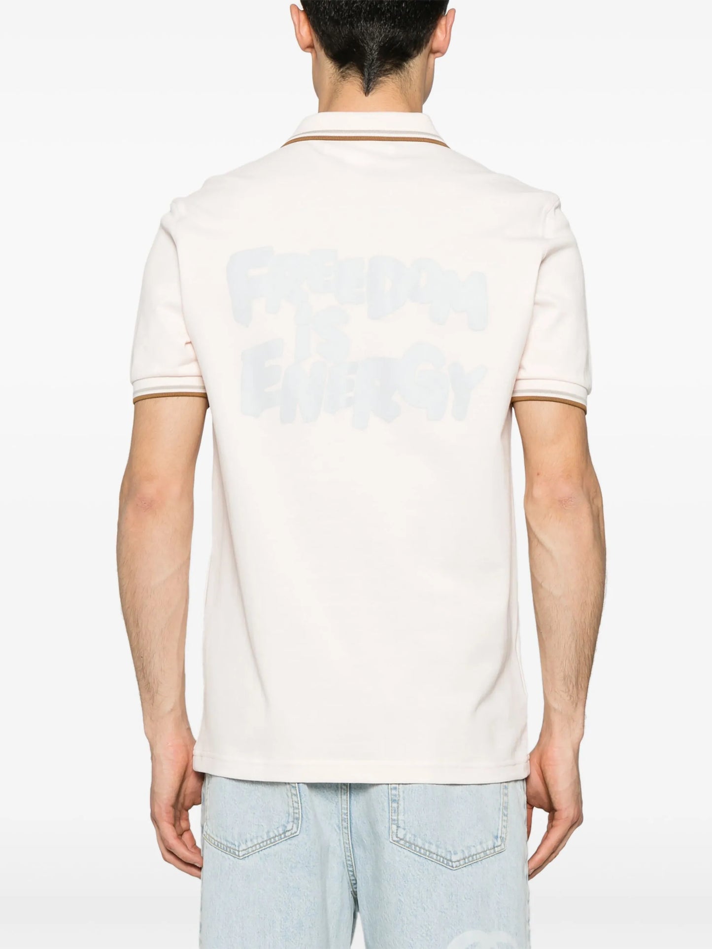 embroidered-motif polo shirt
