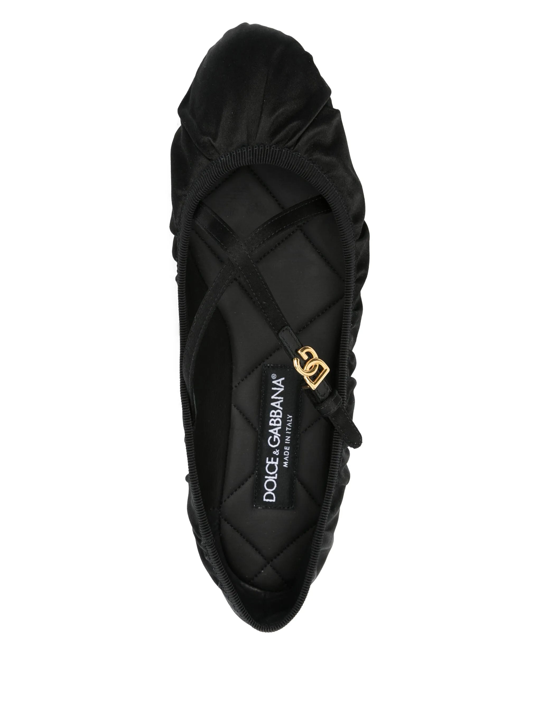 logo-buckle ballet flats