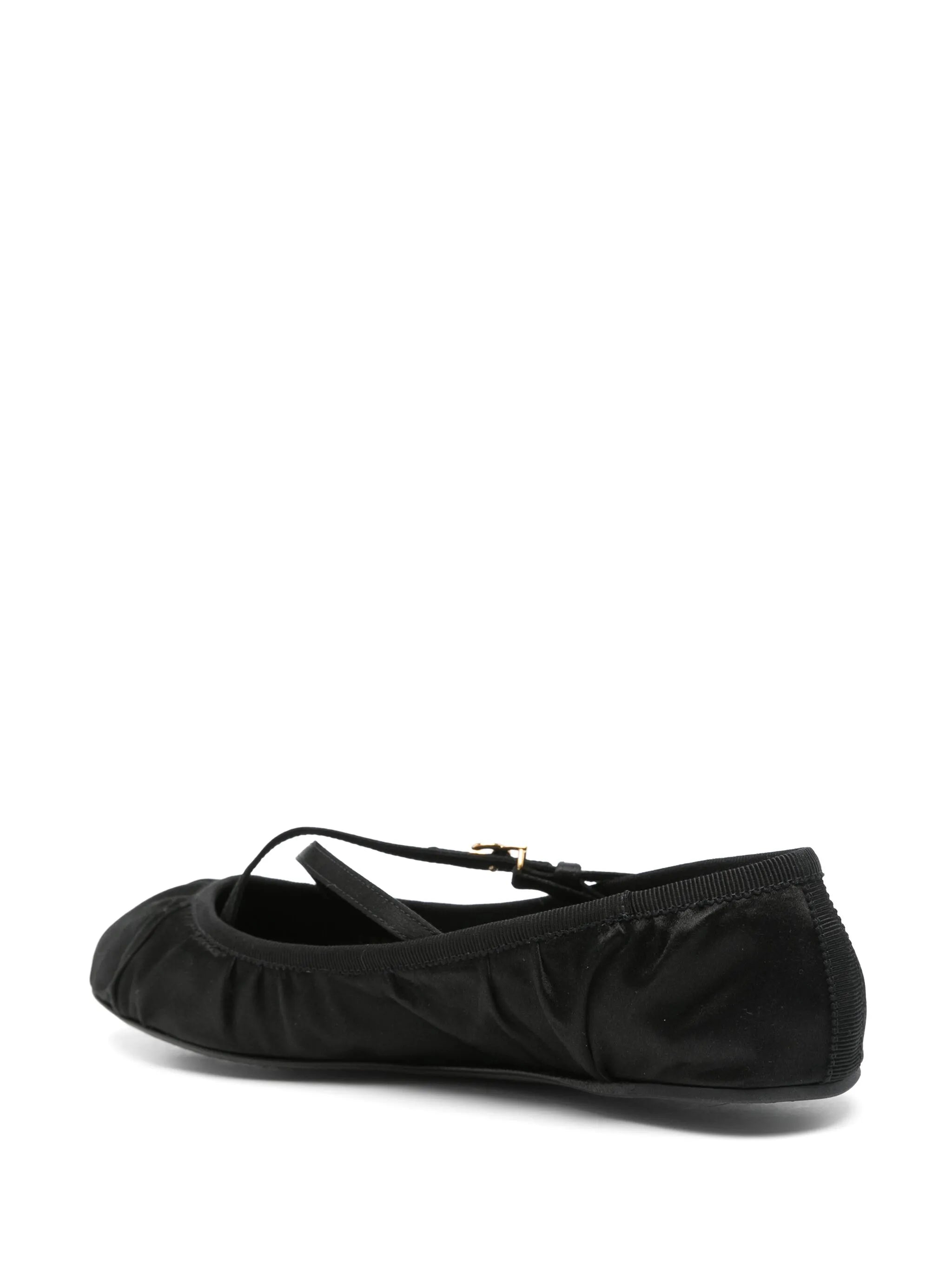 logo-buckle ballet flats