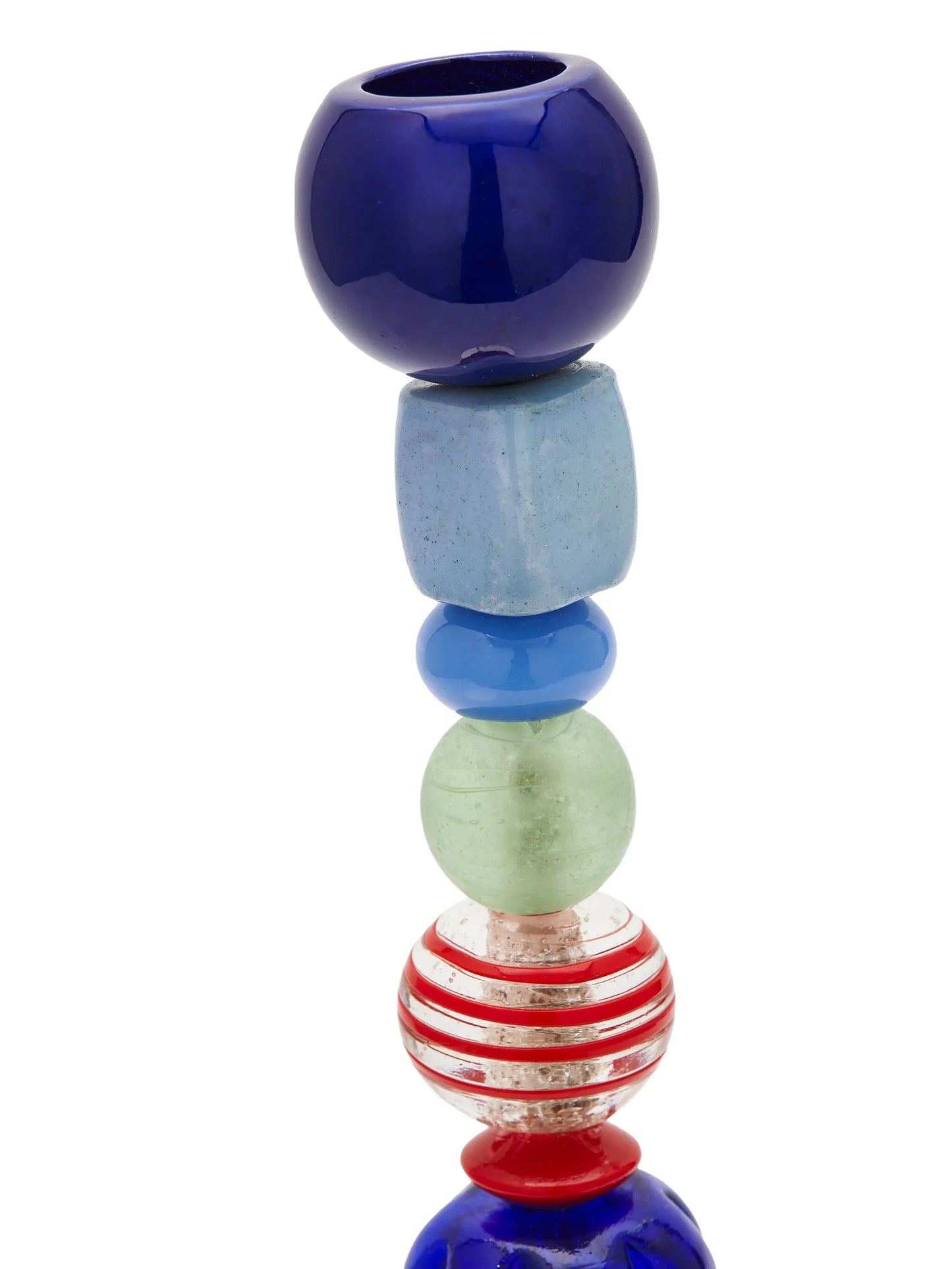 beaded glass candlestick