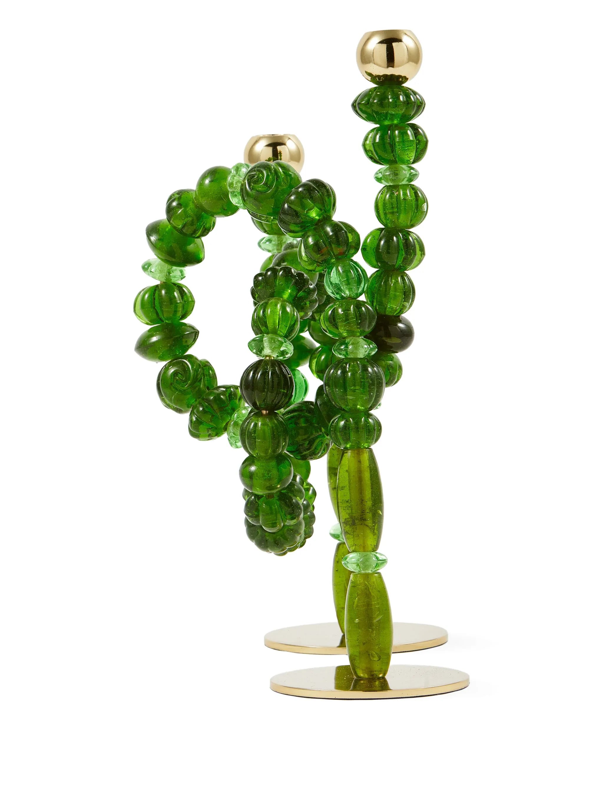 beaded candlestick holders