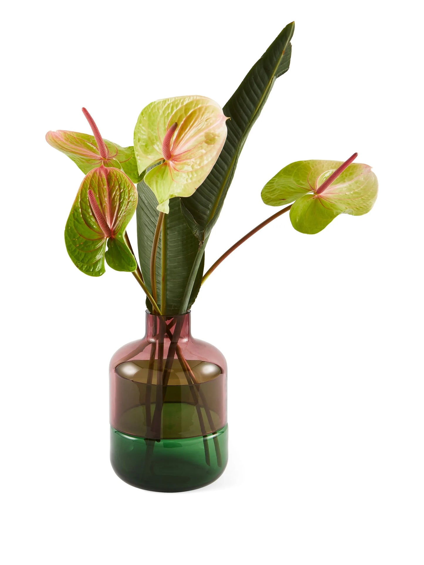 stacked glass vase