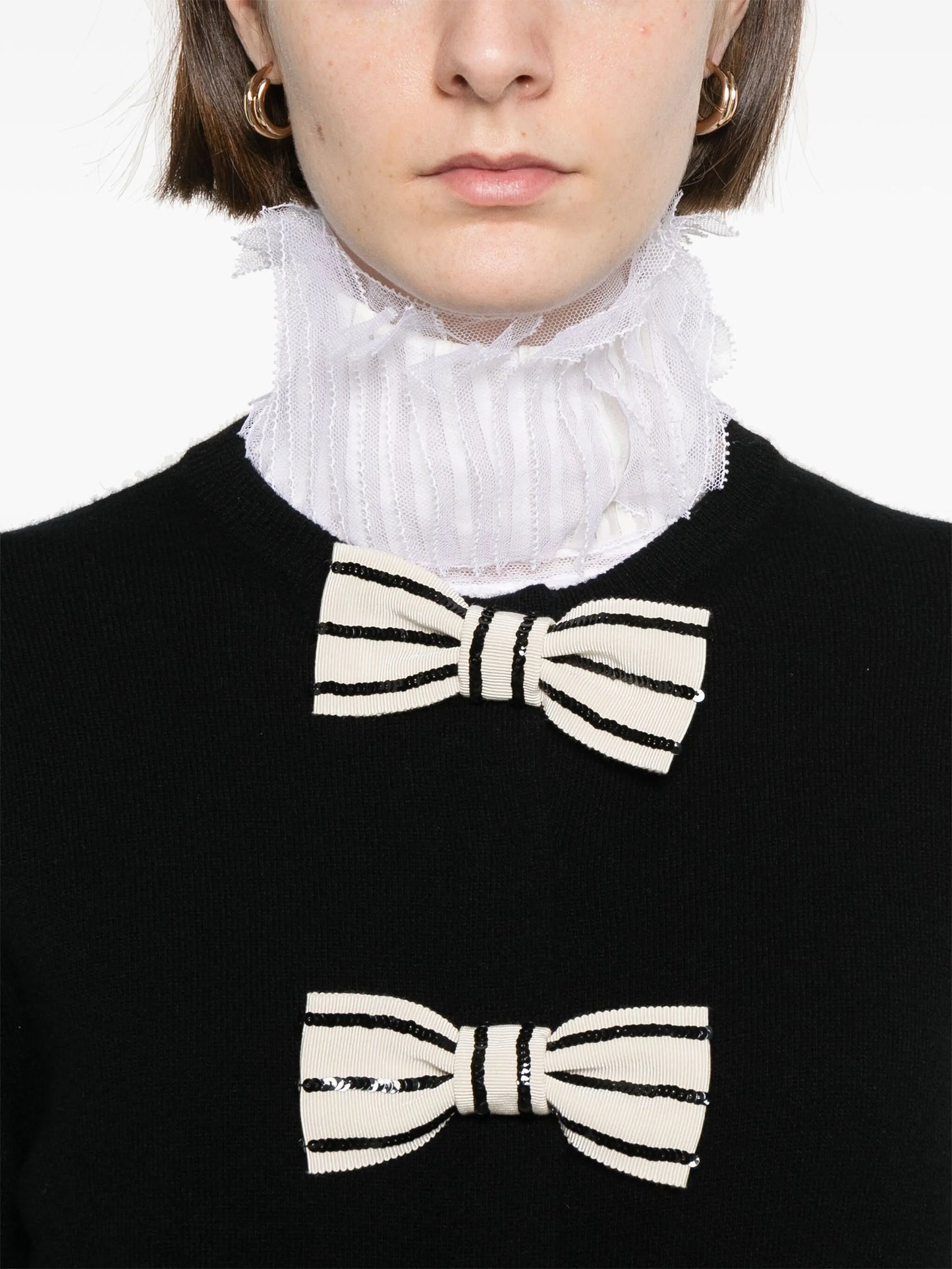 embellished-bow cardigan