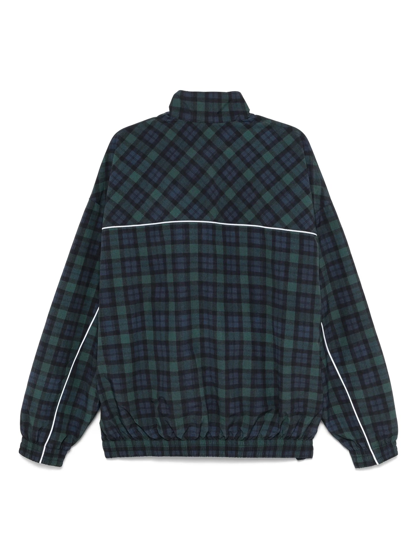 tartan-check track jacket
