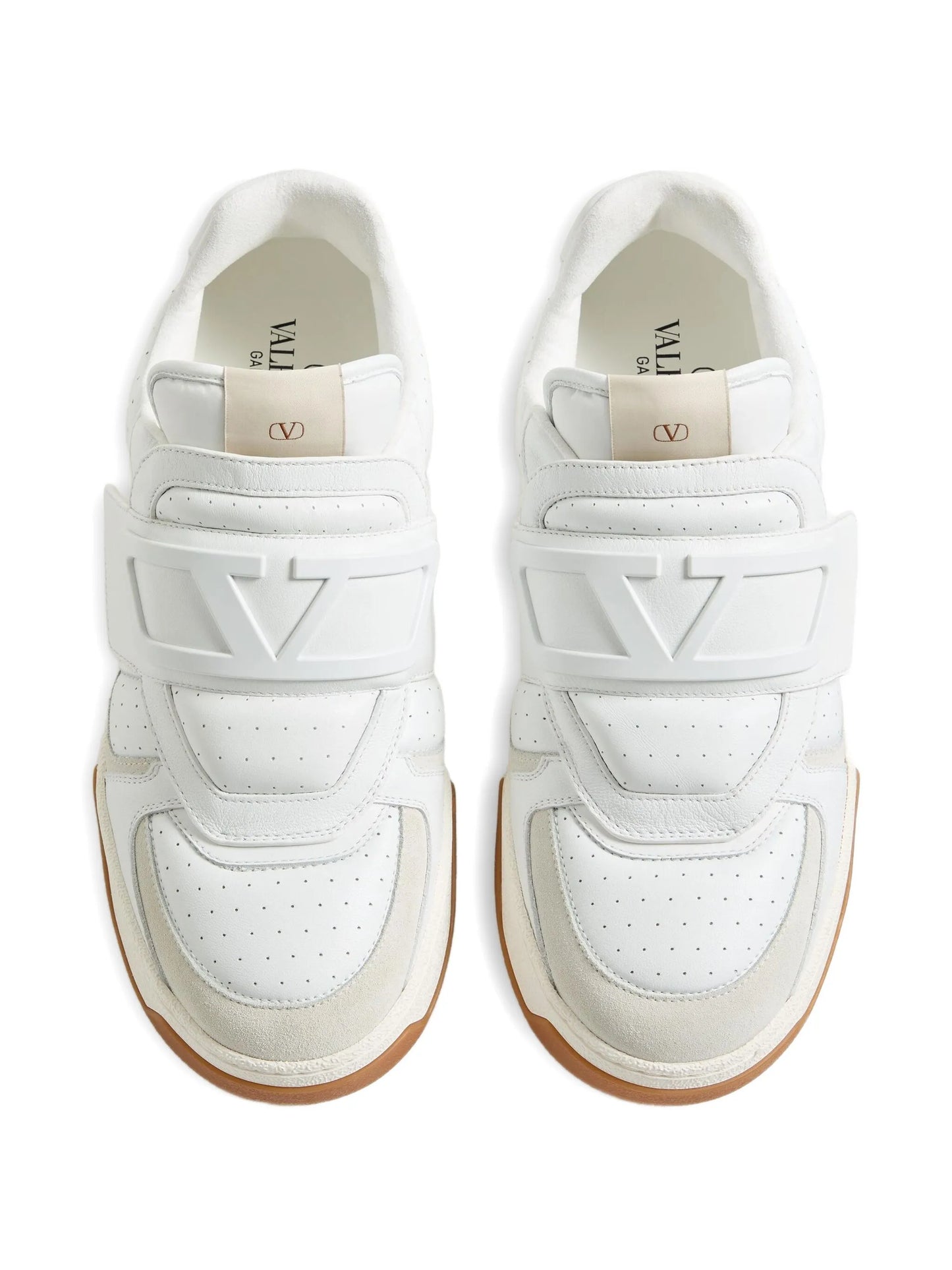 perforated strap sneakers