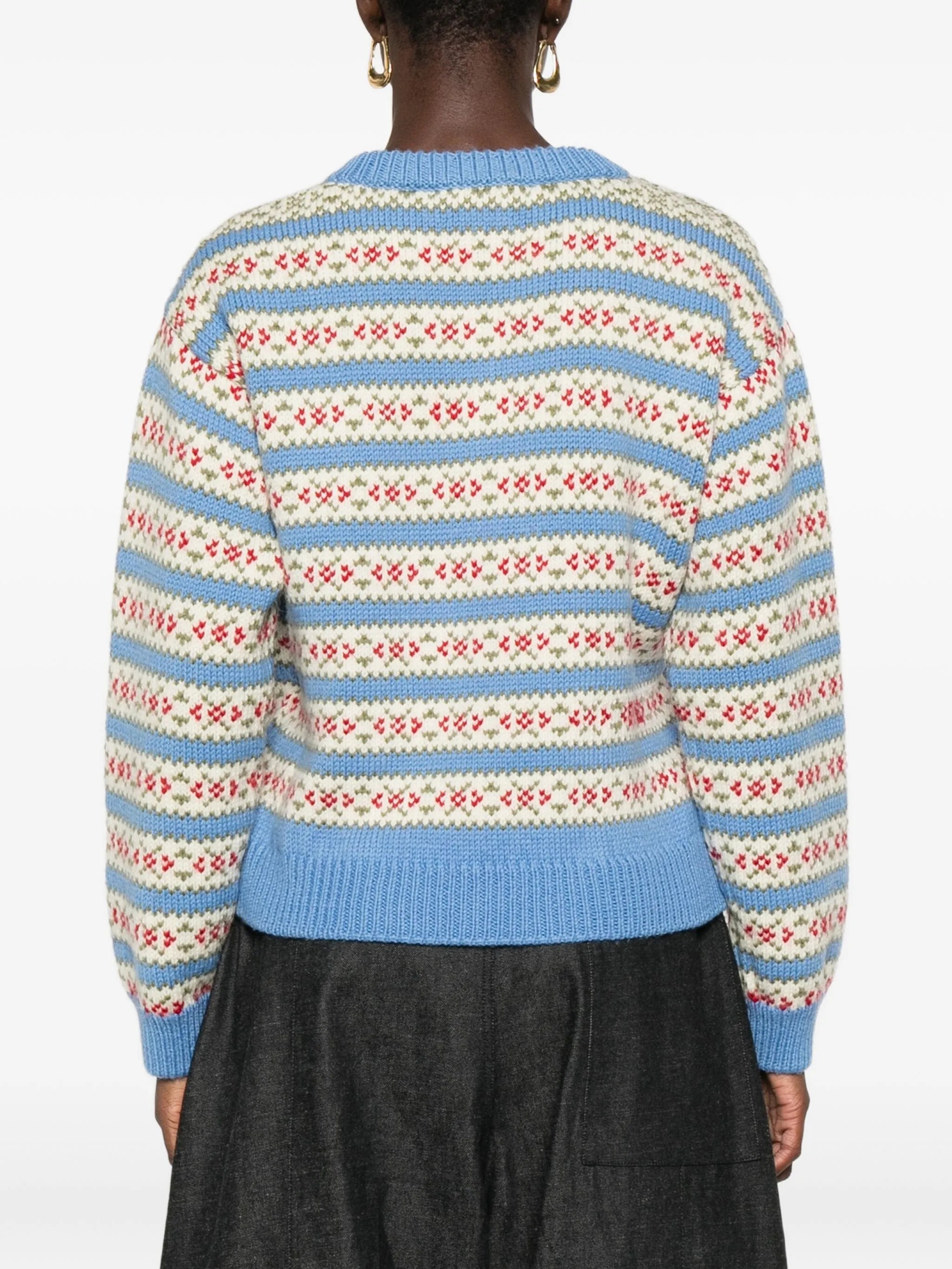 patterned asymmetric cardigan