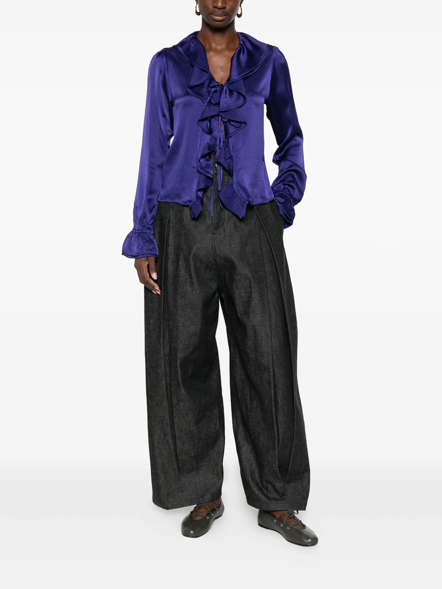 ruffled blouse