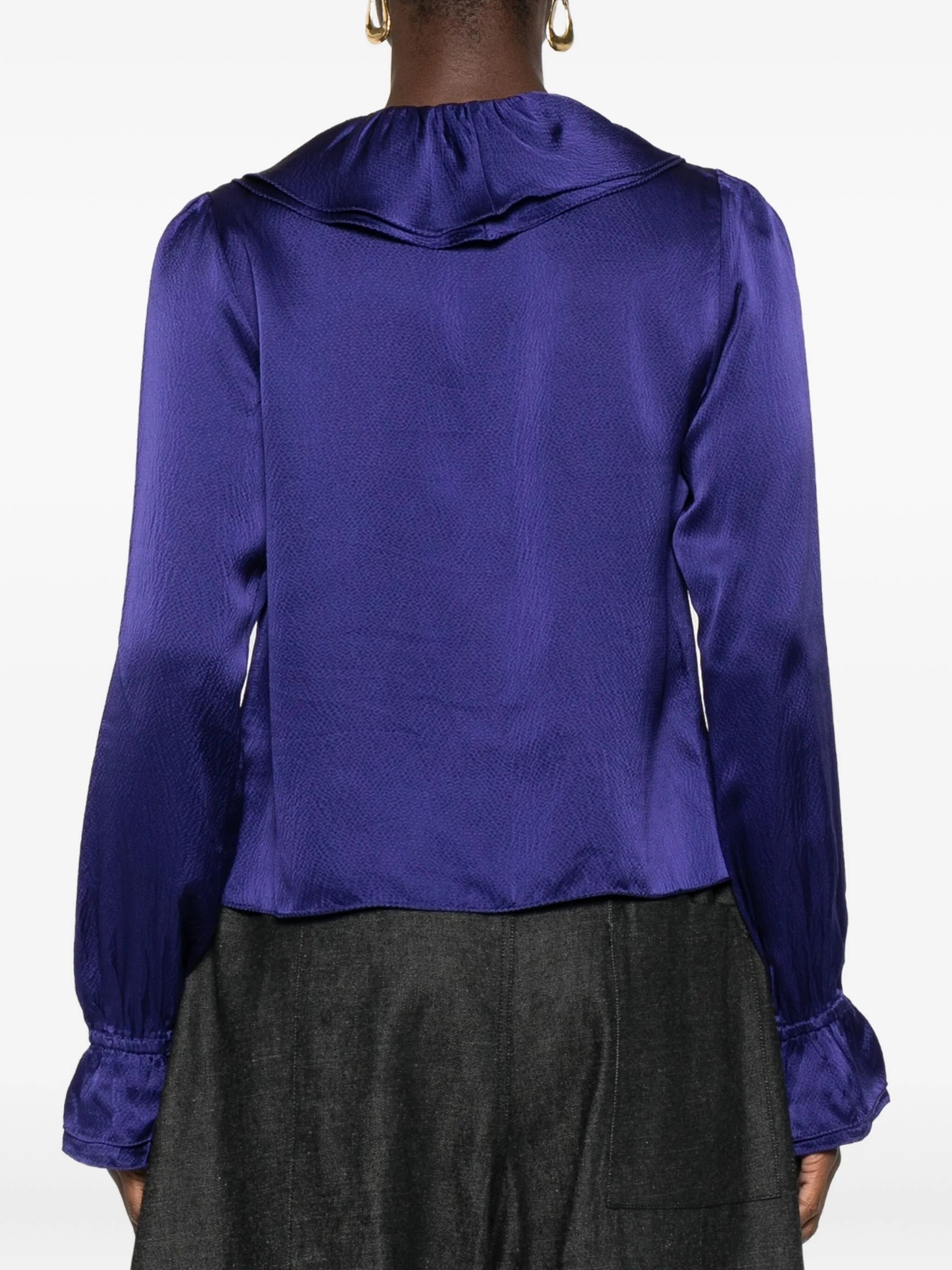 ruffled blouse