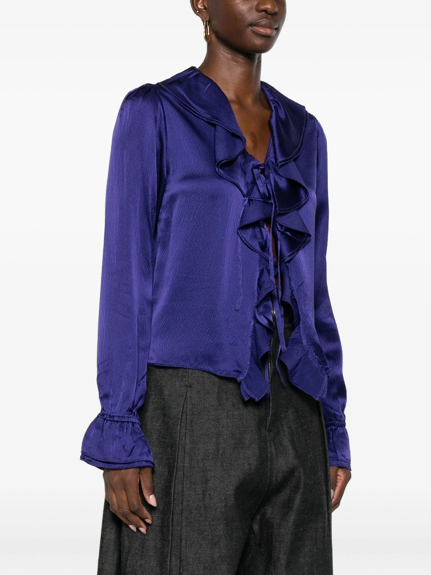 ruffled blouse