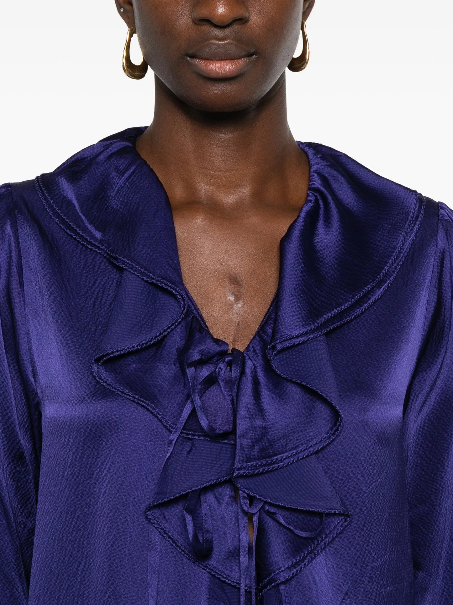ruffled blouse