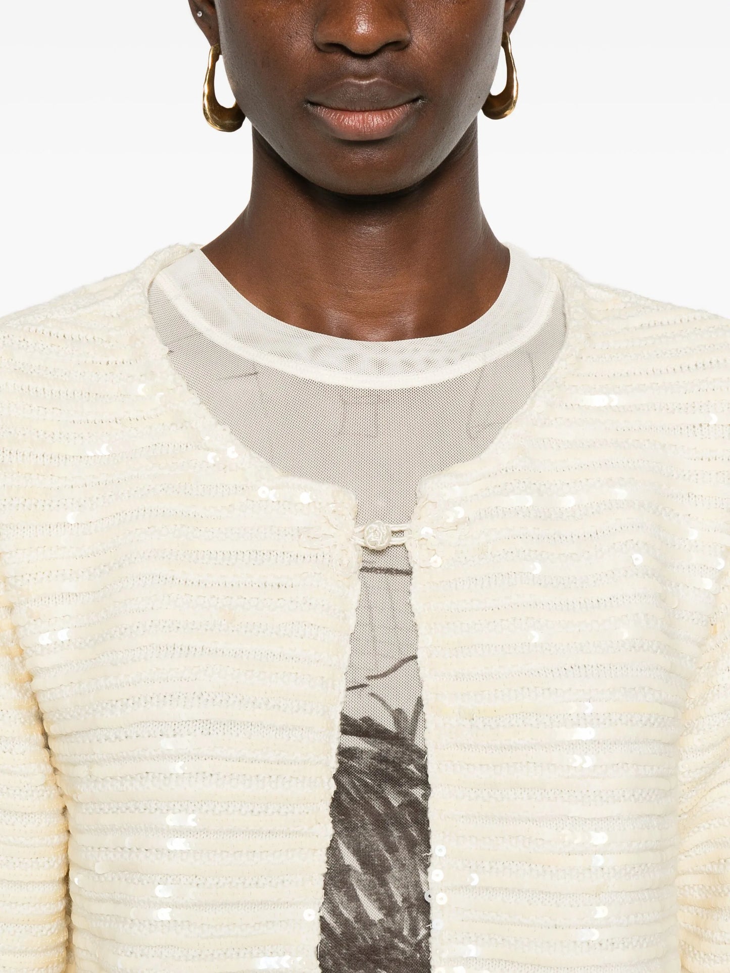 sequin-embellished cardigan