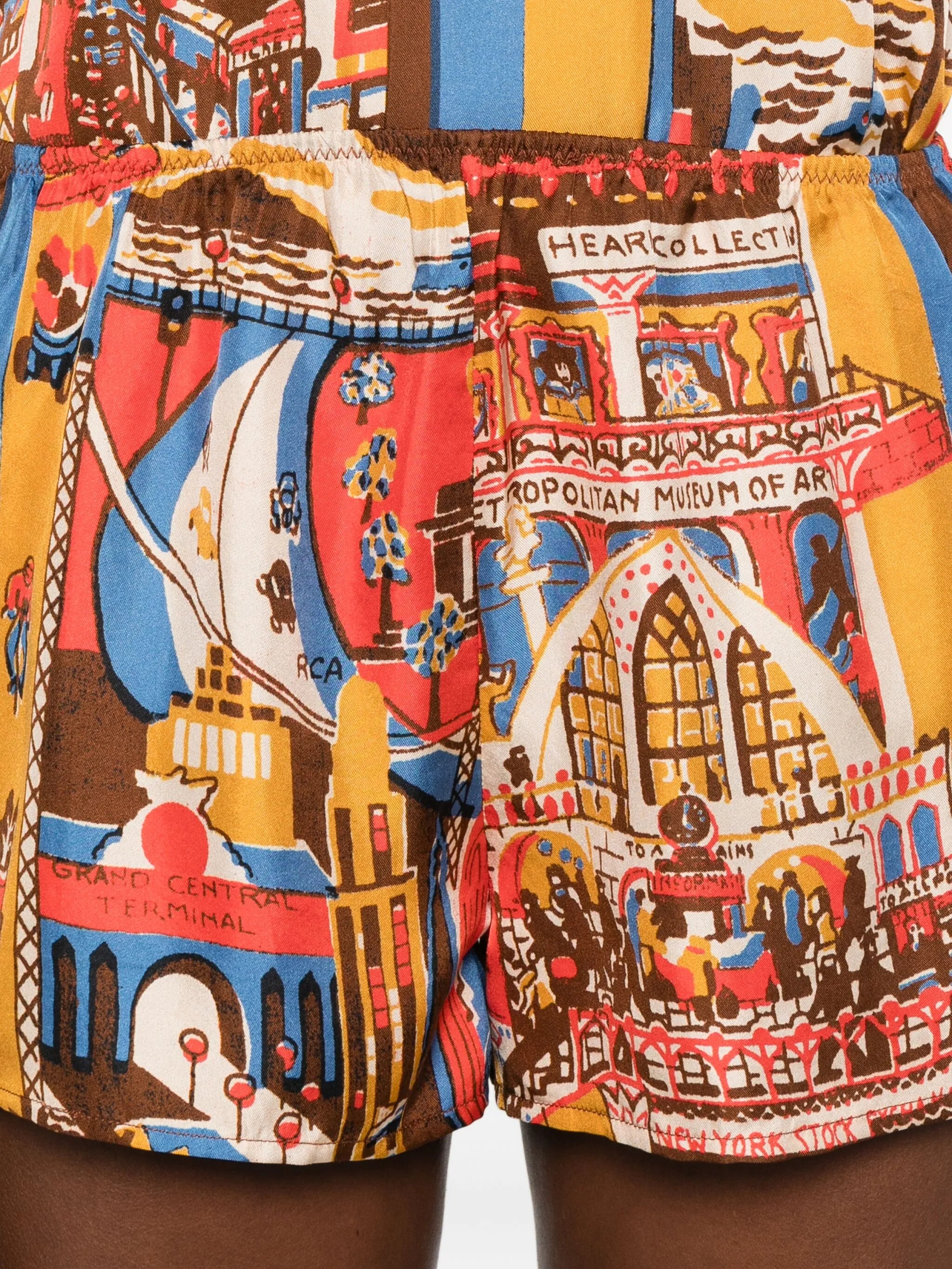 Manhattan Island print shorts