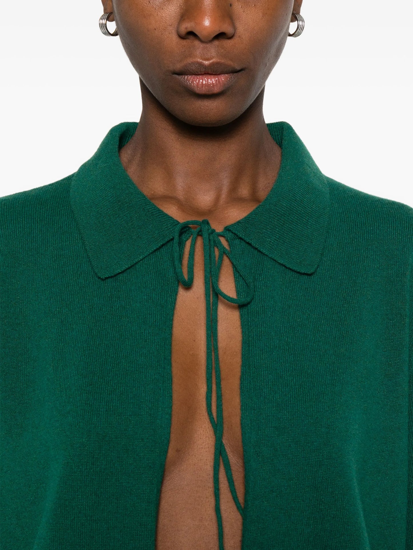 Lodge tie droplet-beads cardigan