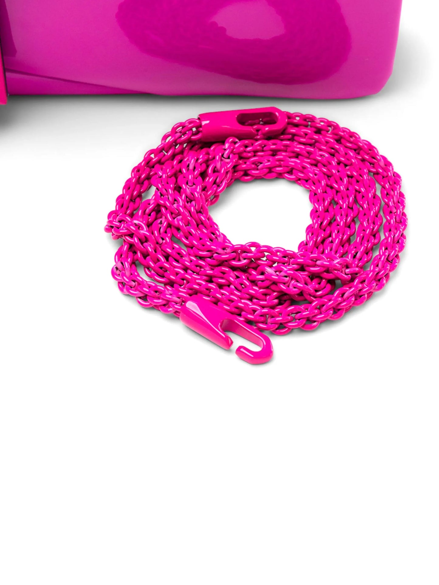 pyramid chain clutch bag