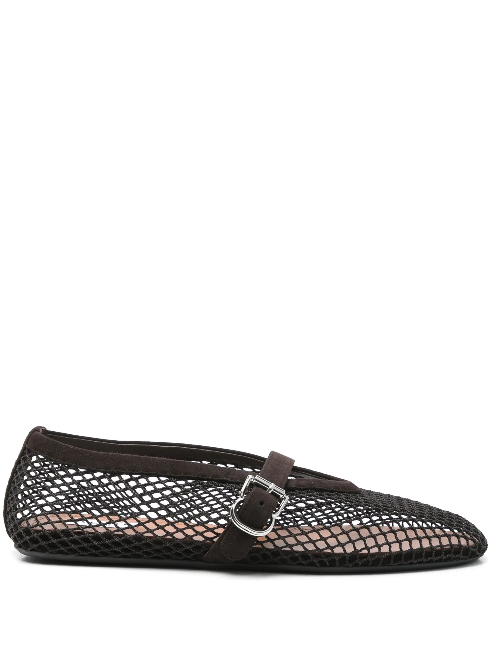 fishnet ballet flats
