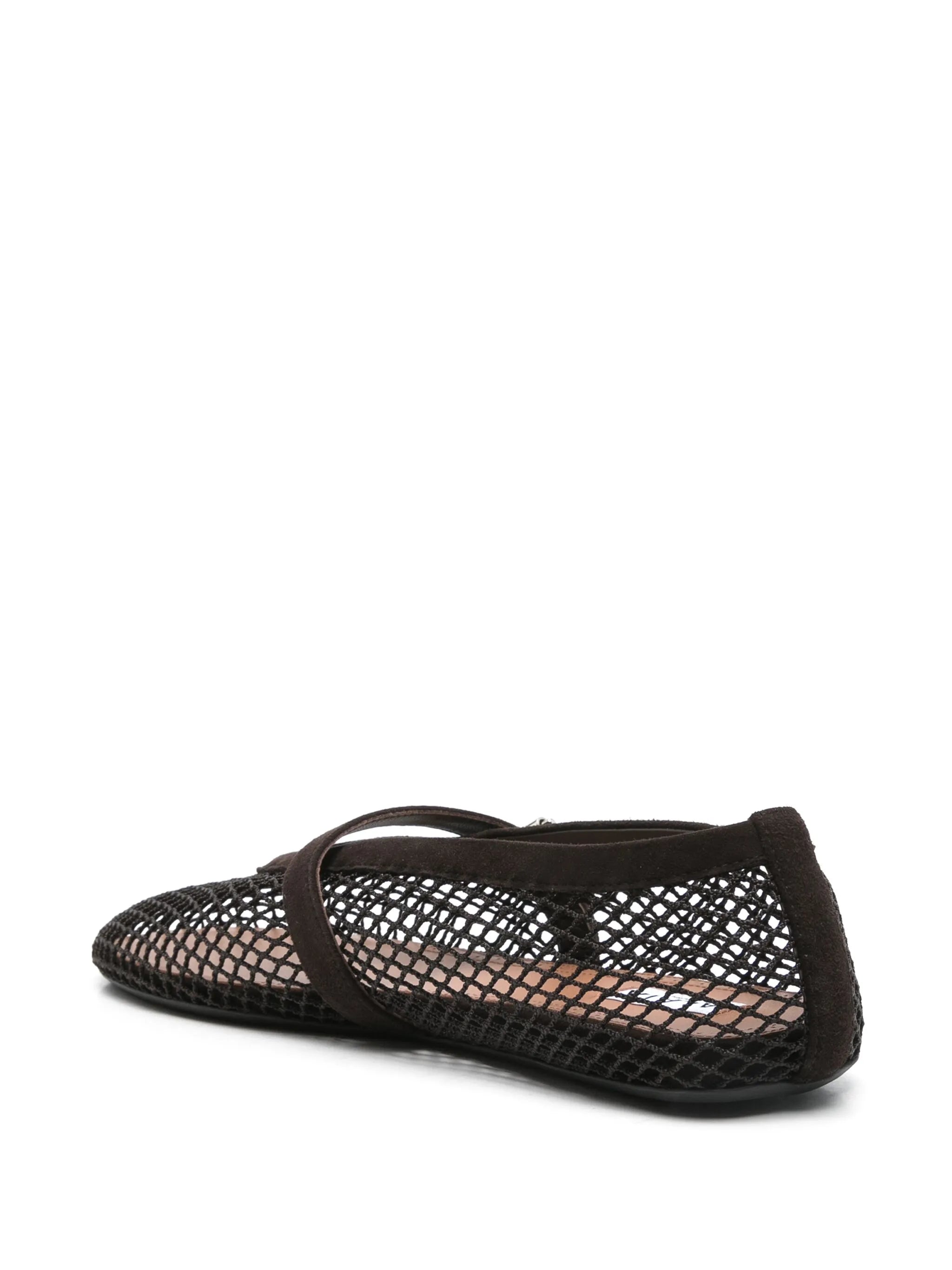 fishnet ballet flats