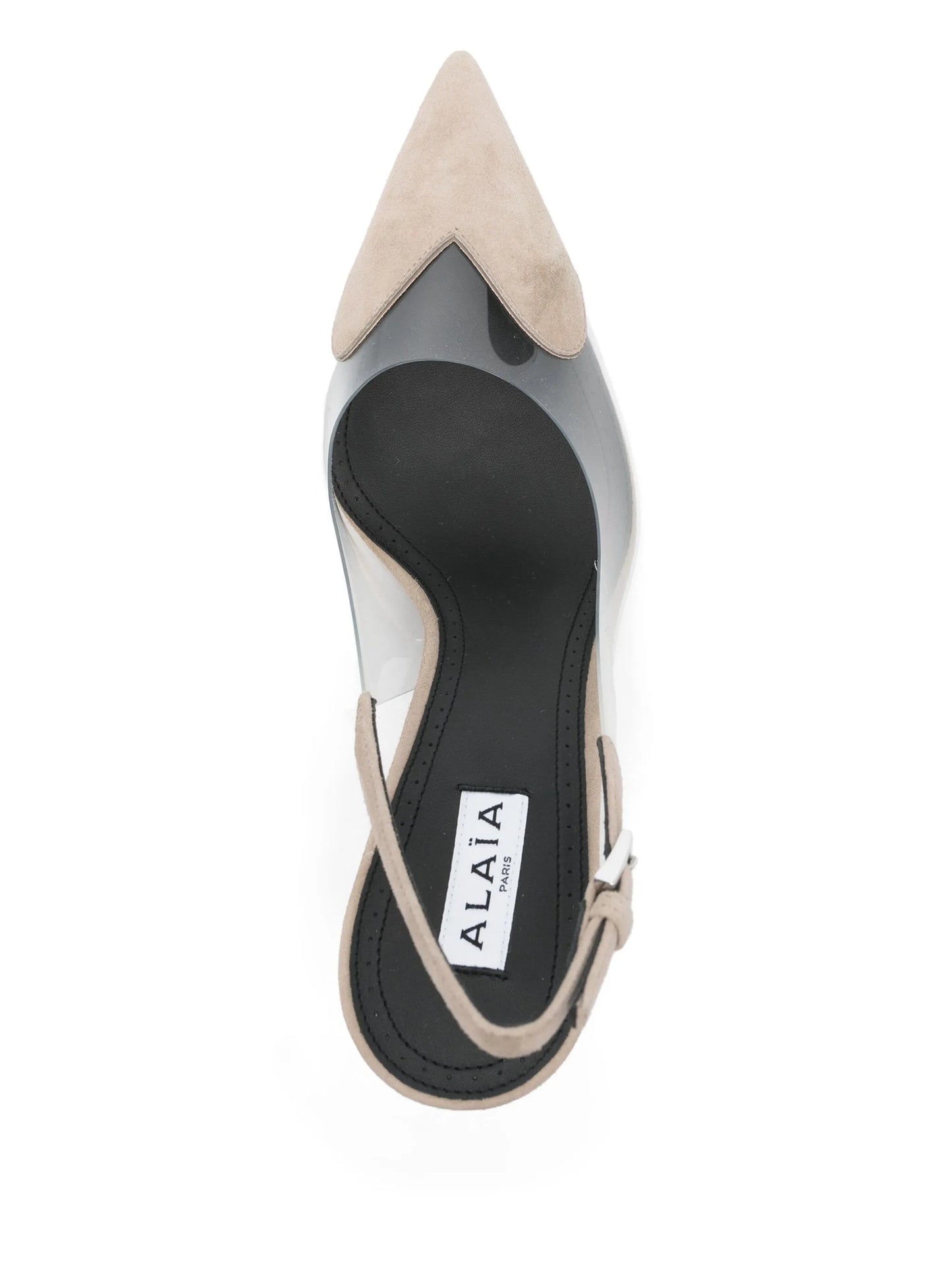 Le Cœur transparent-panel slingback pumps