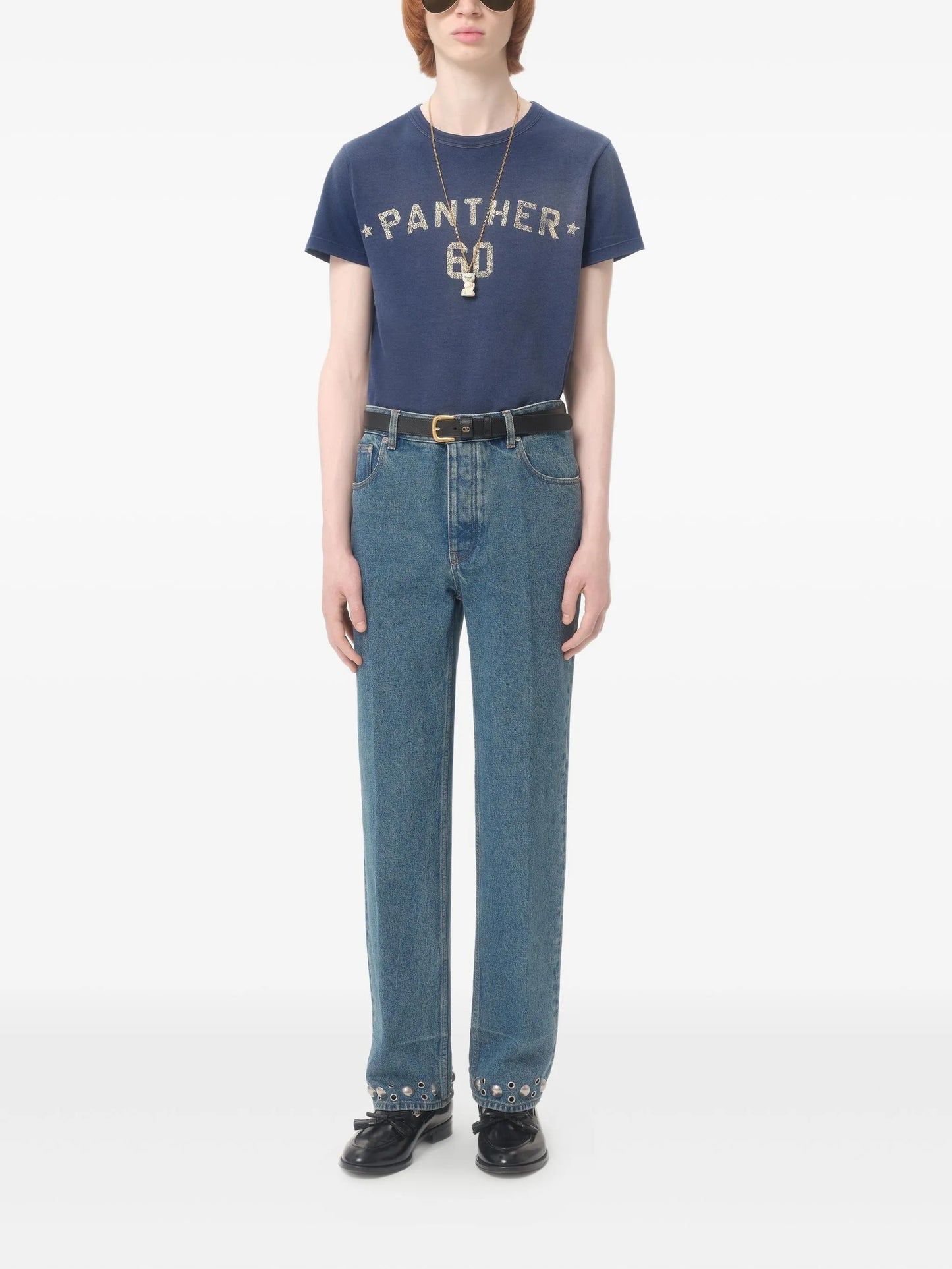 cabochon-detail jeans