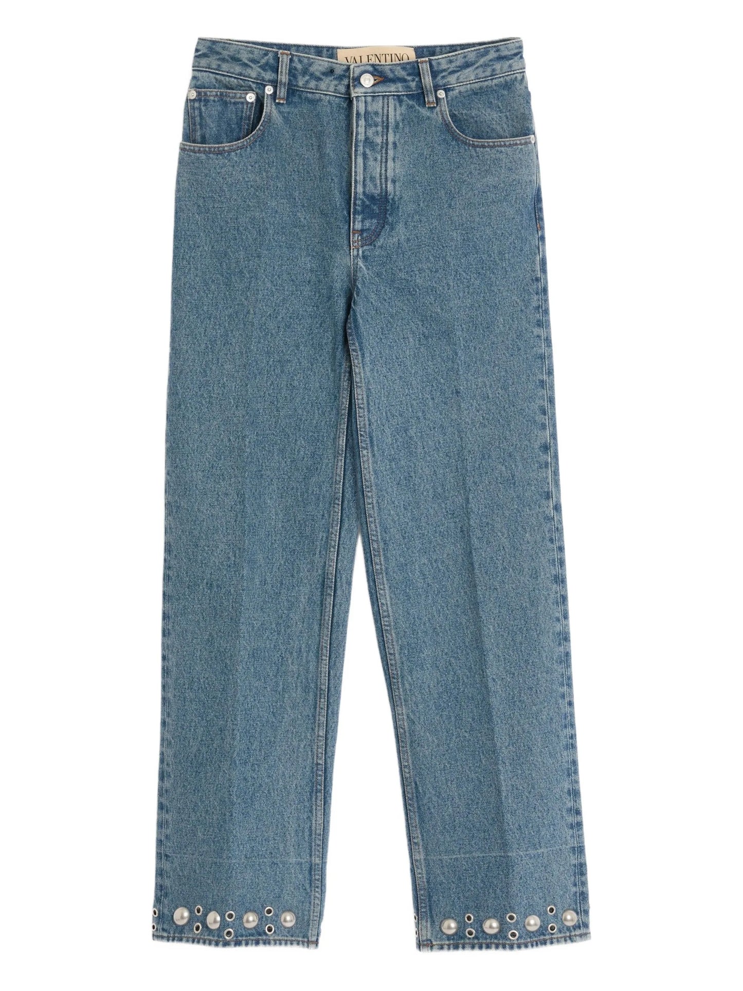 cabochon-detail jeans