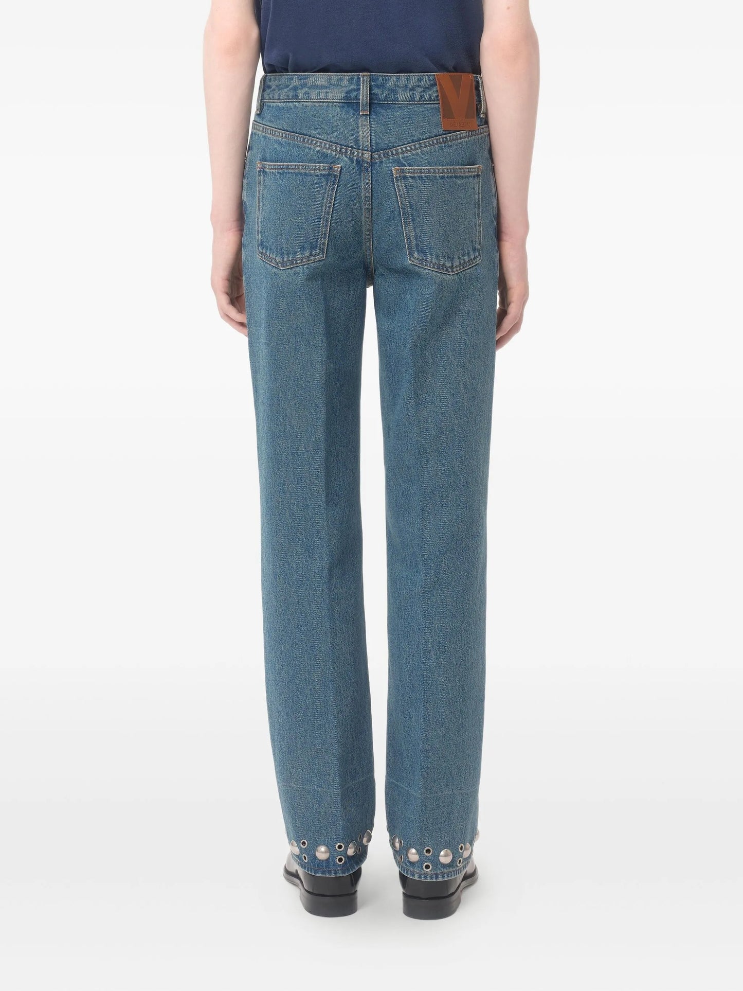 cabochon-detail jeans