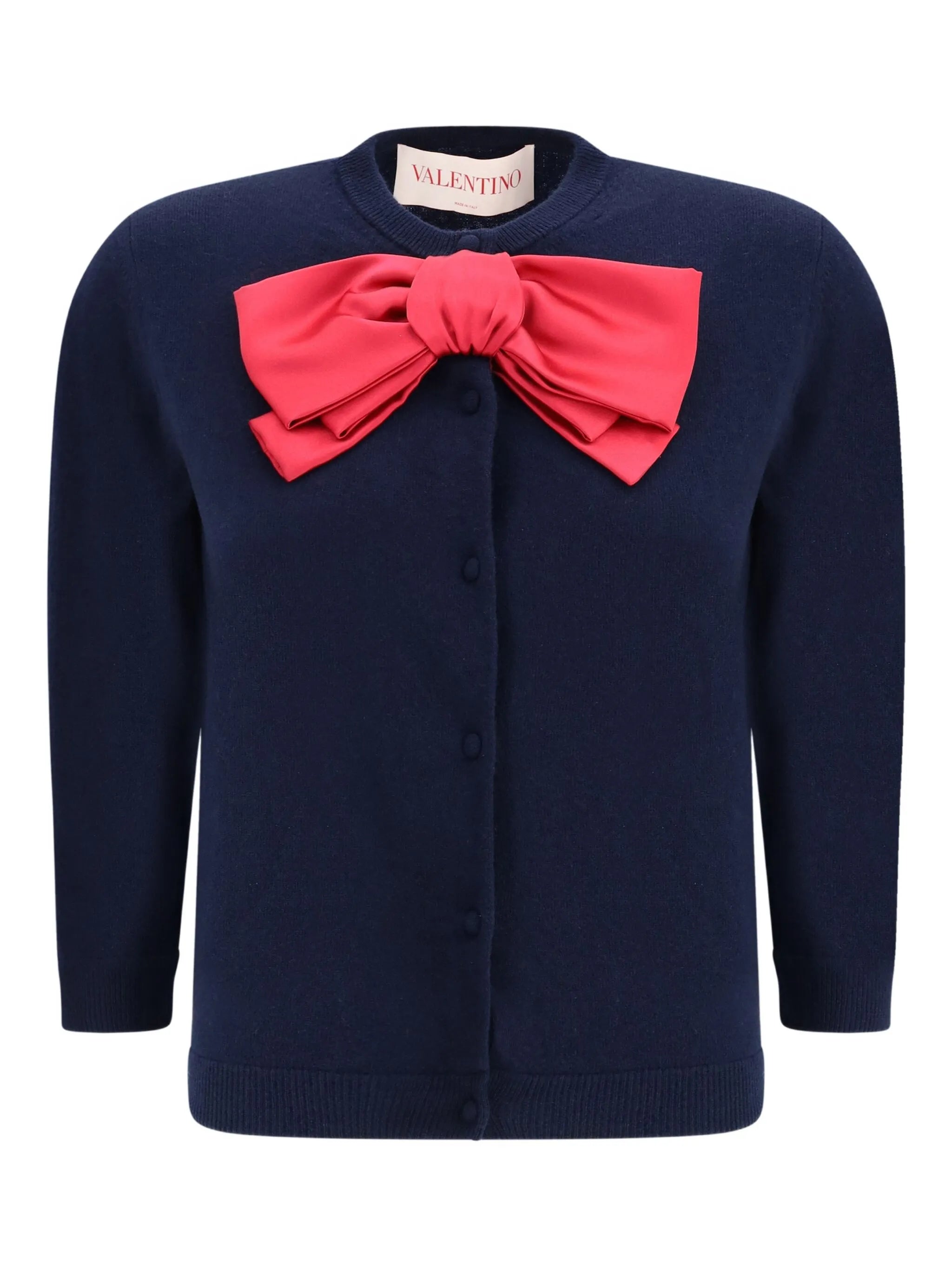 bow-detail cardigan