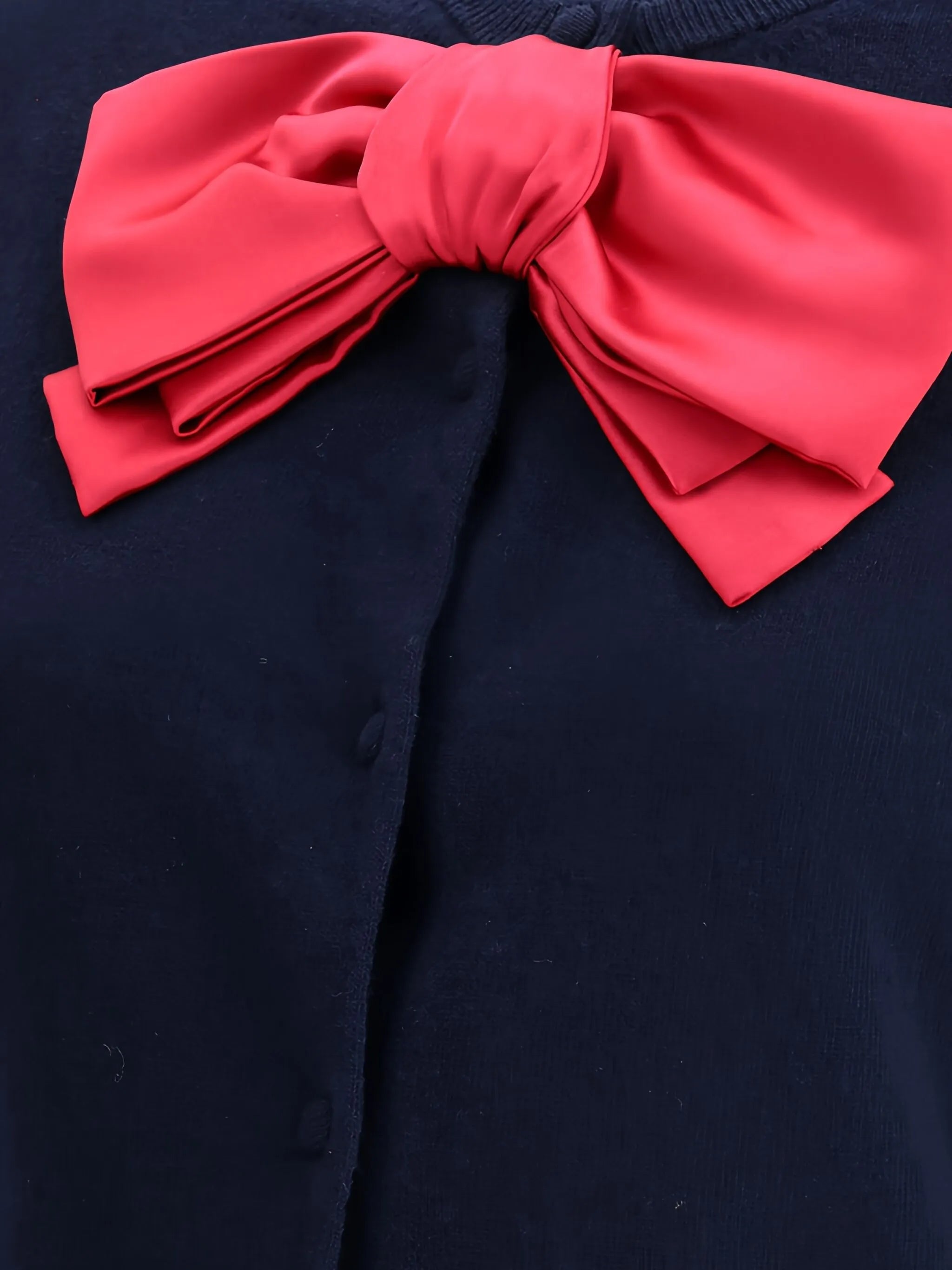 bow-detail cardigan